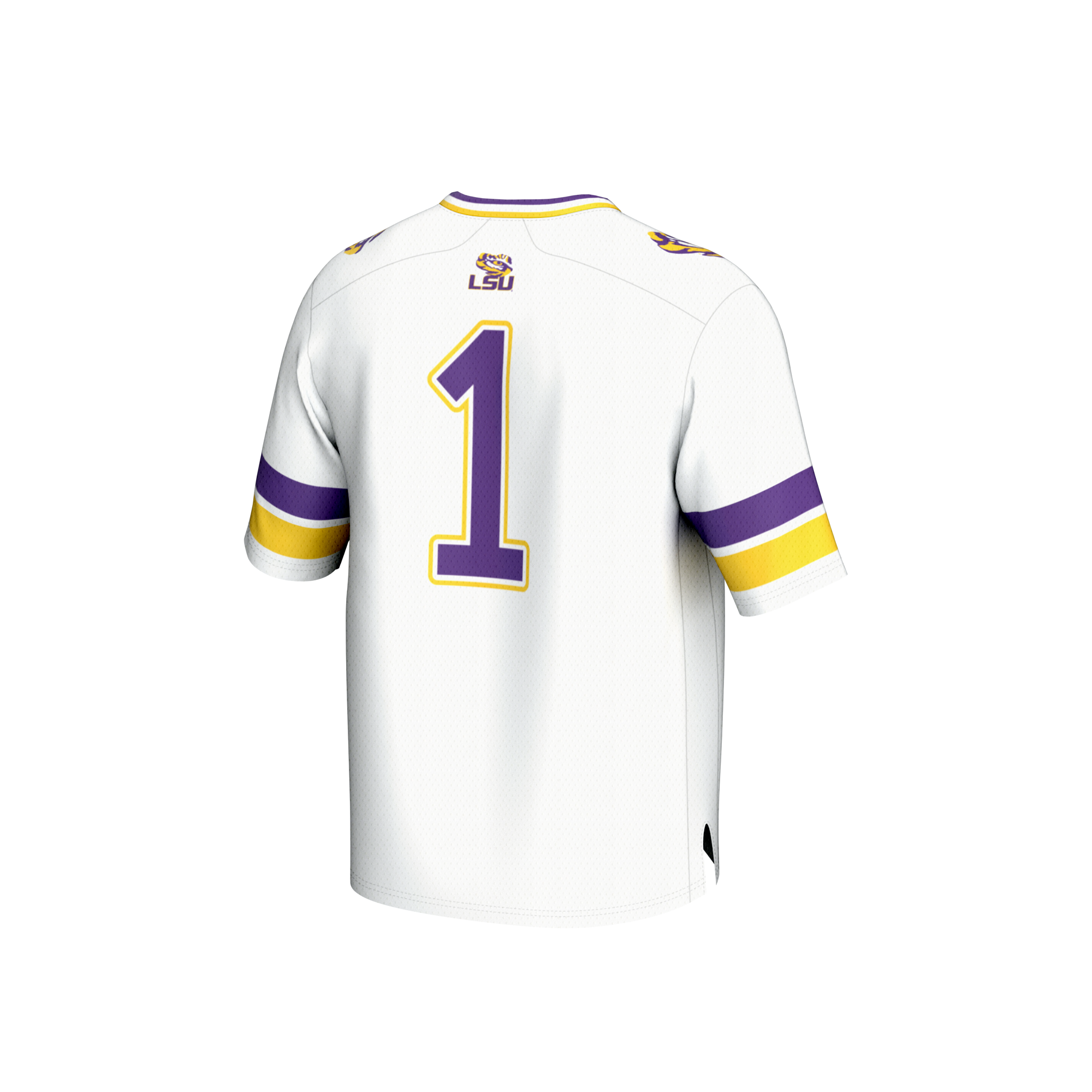 Collegiate Fashion LSU Tigers Game Jersey White NCAA College Football Fan Wear Collegiate Fashion