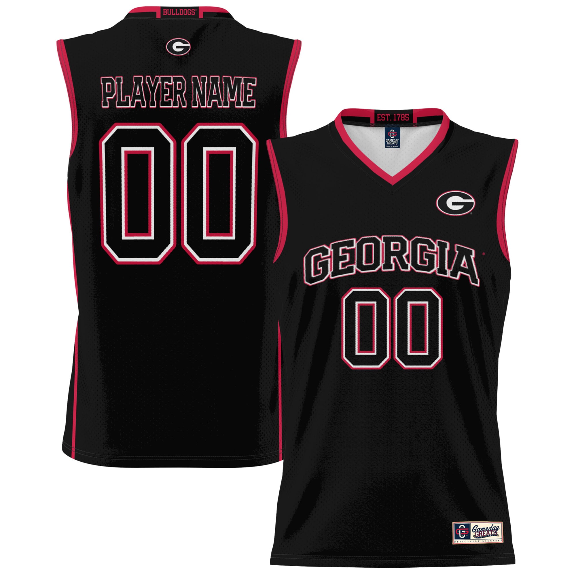NIL Pick- Basketball Georgia Bulldogs Player Jersey Black NCAA College Basketball Fan Wear