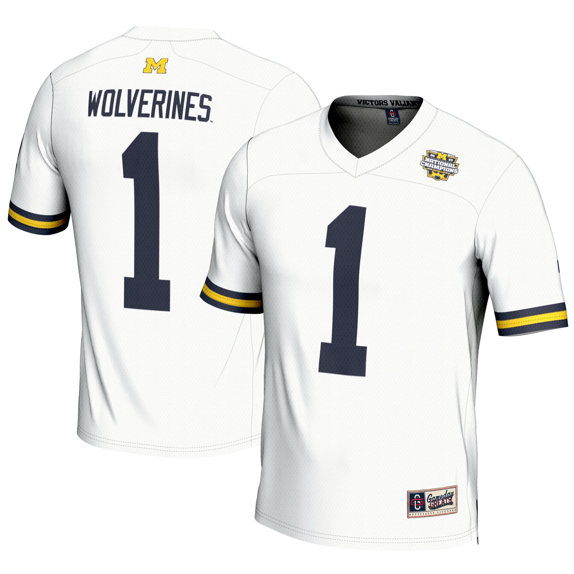 Michigan Wolverines Jersey White NCAA College Football Fan Wear