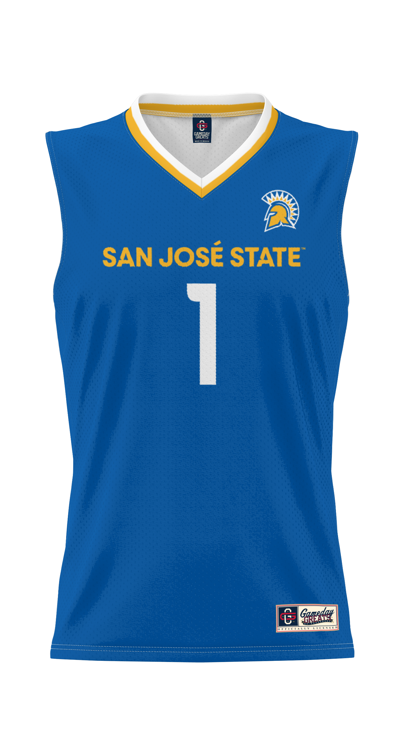San Basketball Jose State Spartans Game Jersey No.1 Royal NCAA College Basketball Fan Wear