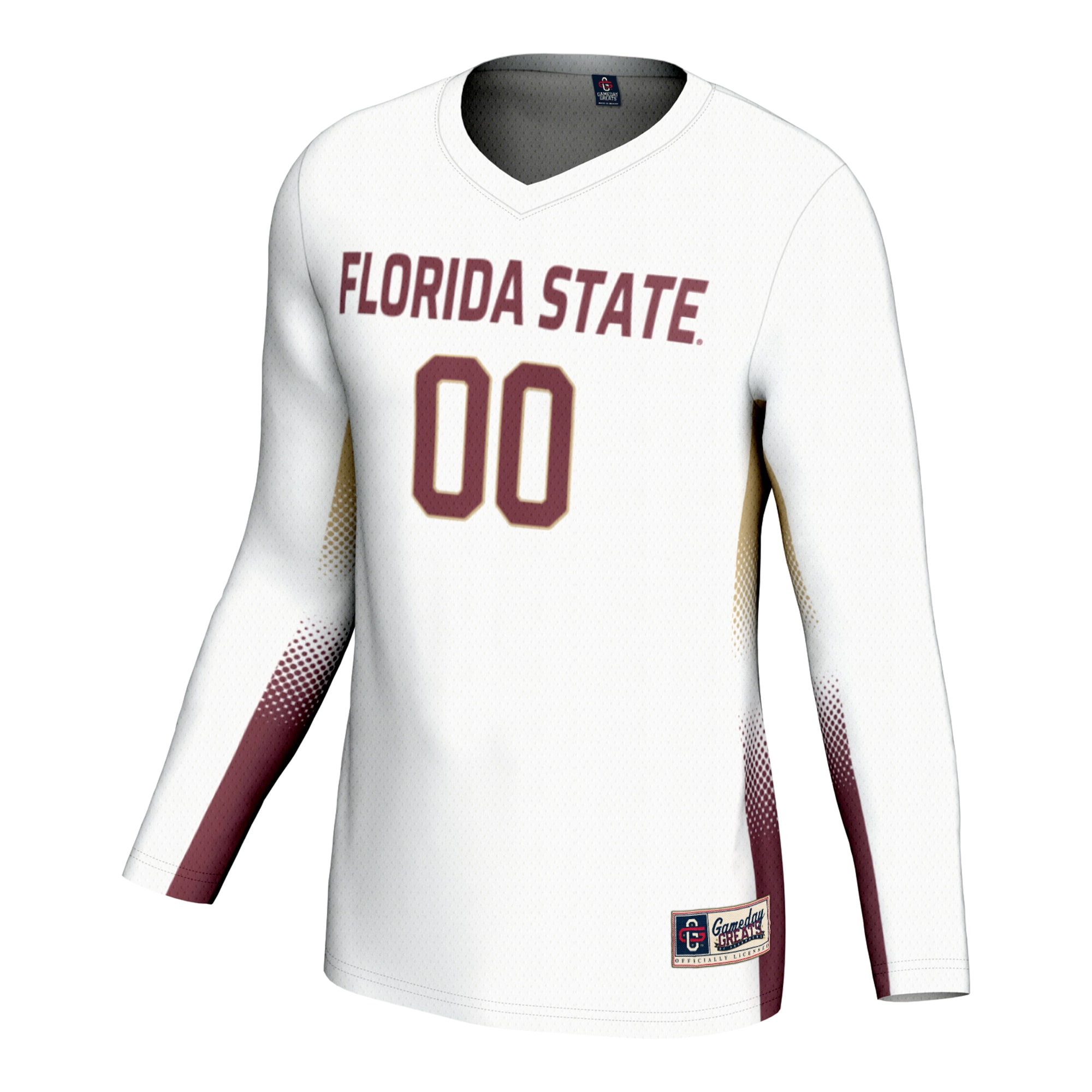 NIL Volleyball Florida State Seminoles Game Jersey White NCAA College Volleyball Fan Wear