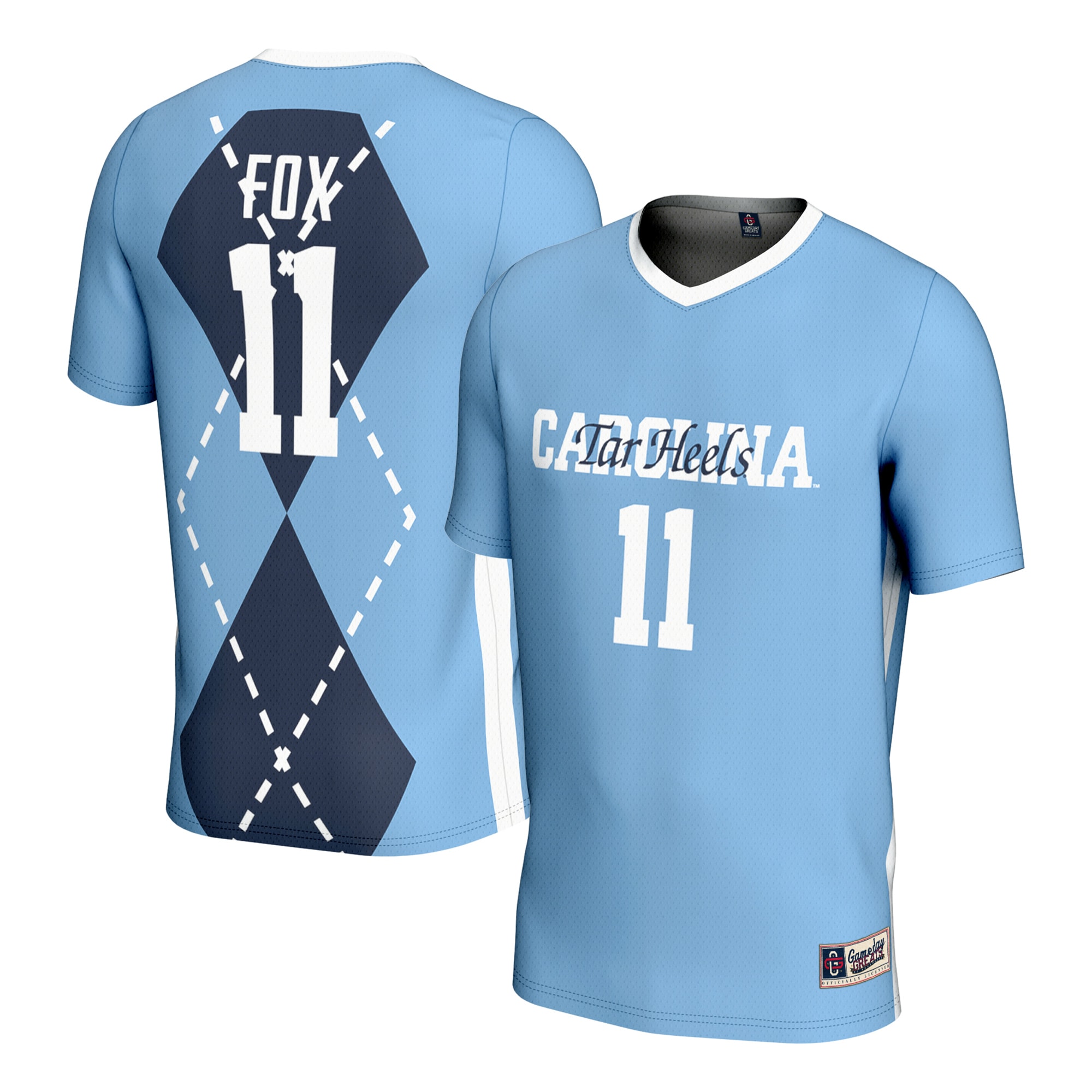 Emily Fox Soccer North Carolina Tar Heels Game Jersey Blue NCAA College Soccer Fan Wear