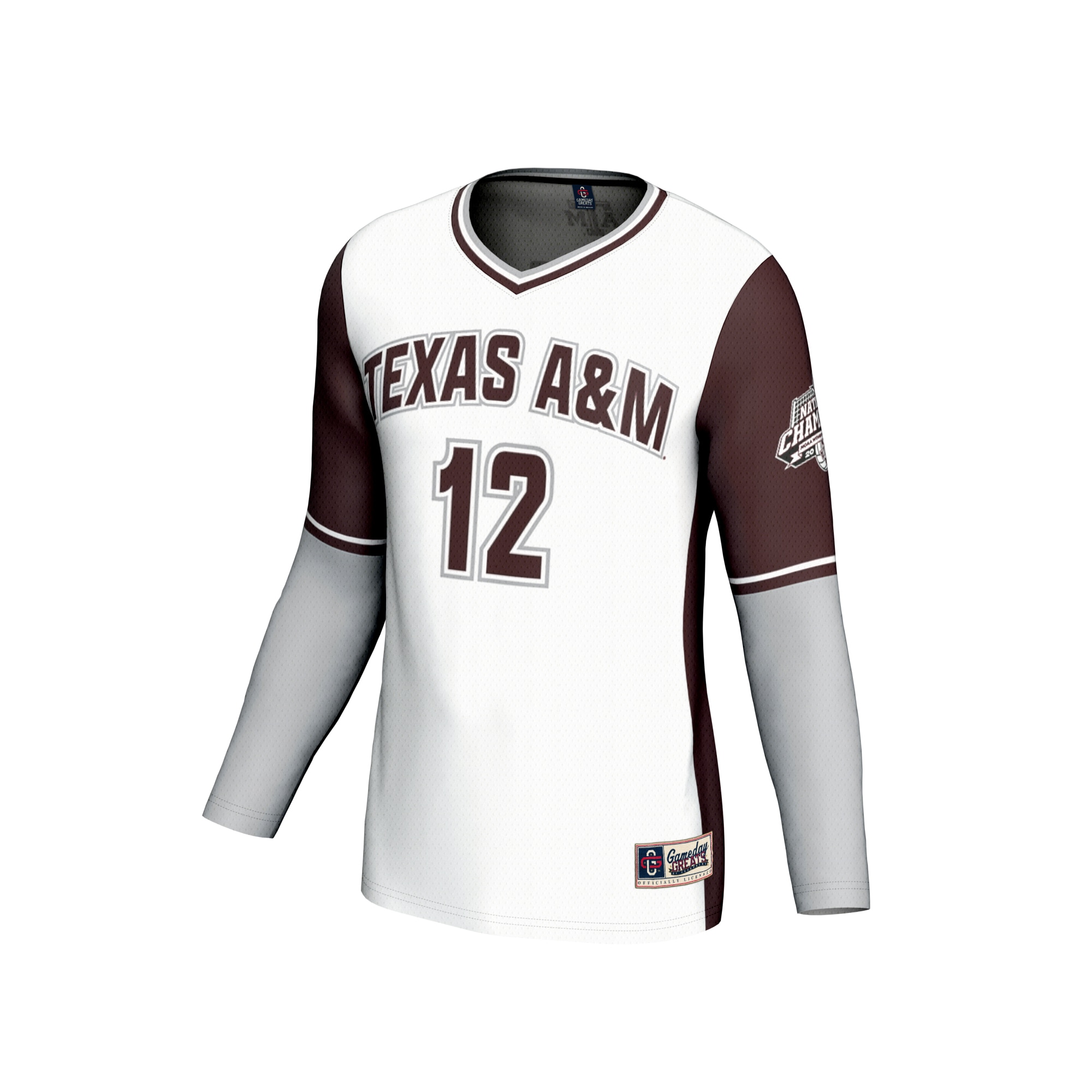 Volleyball Champions Commemorative Texas A&M Aggies Game Jersey White NCAA College Volleyball Fan Wear