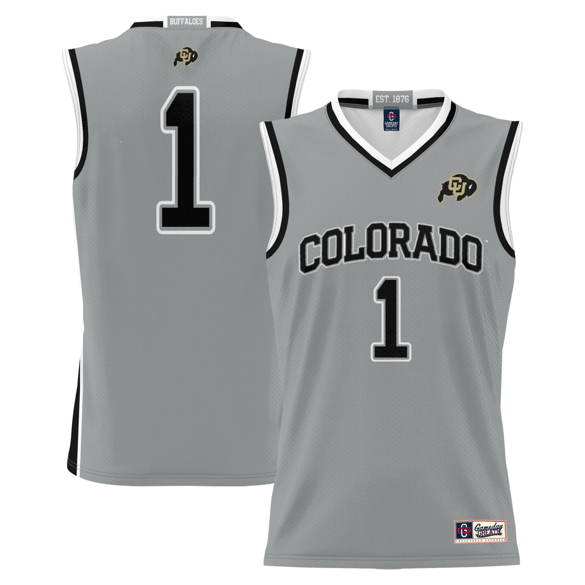 Basketball Colorado Buffaloes Replica Jersey Gray NCAA College Basketball Fan Wear