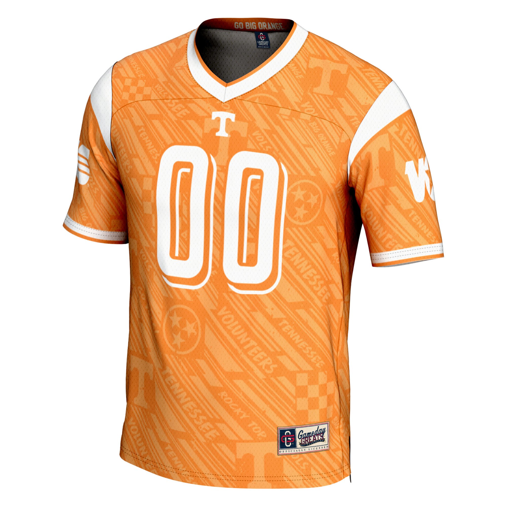 Highlight Print NIL Tennessee Volunteers Player Jersey Orange NCAA College Football Fan Wear Highlight Print NIL