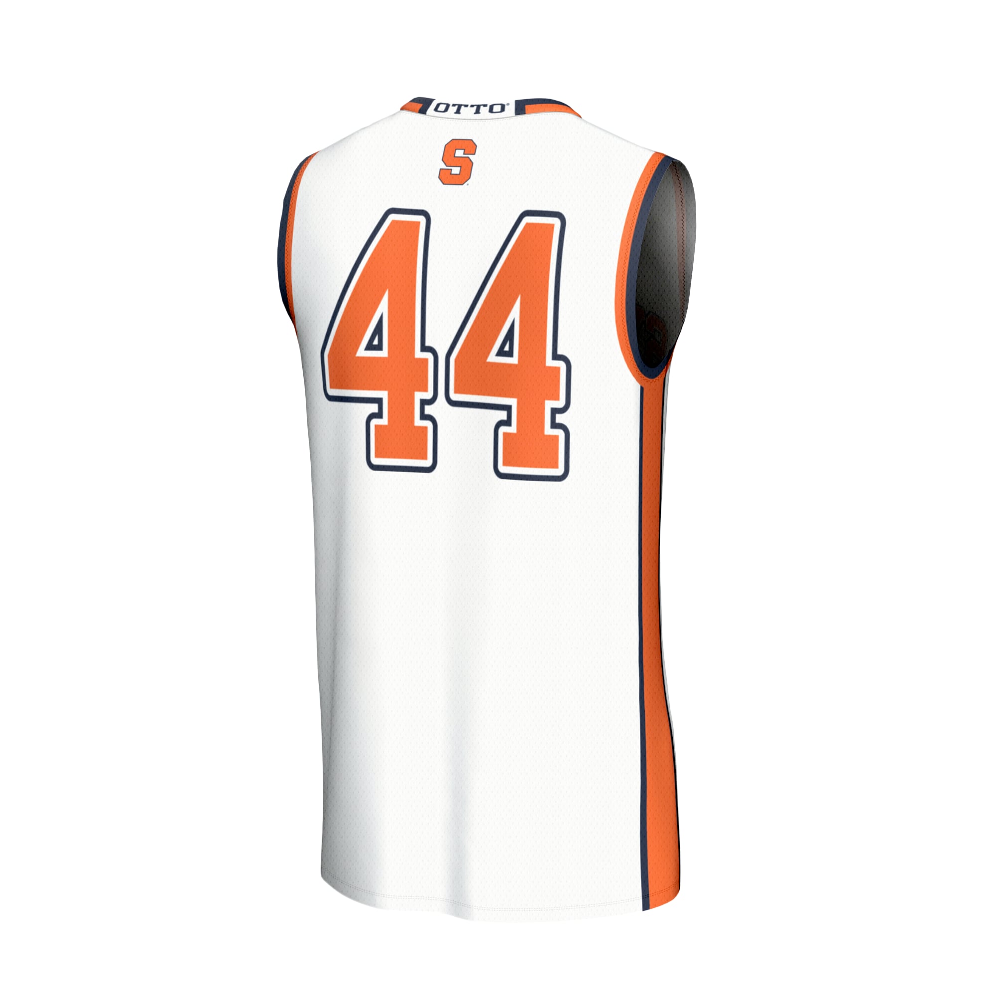 White Collegiate Basketball Syracuse Orange Game Jersey No.44 White NCAA College Basketball Fan Wear