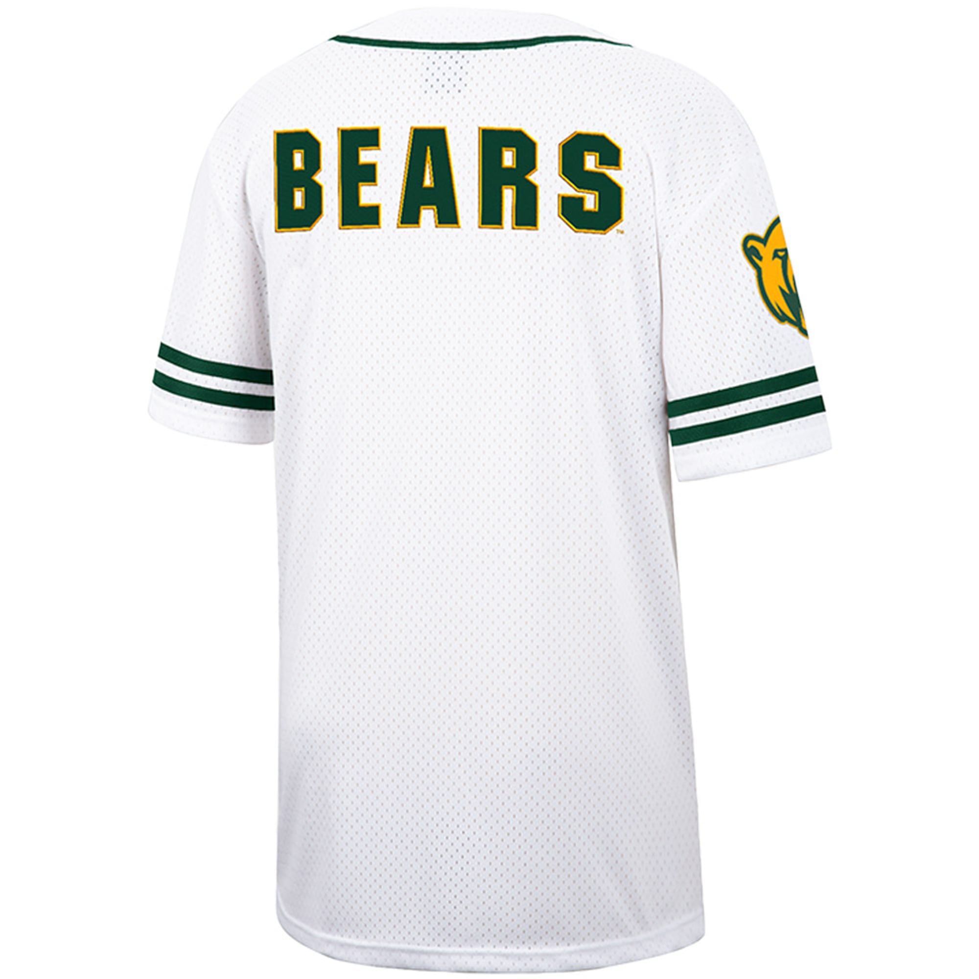 Free Spirited Button-Up Baylor Bears Jersey White NCAA College Baseball Fan Wear Free Spirited Button-Up
