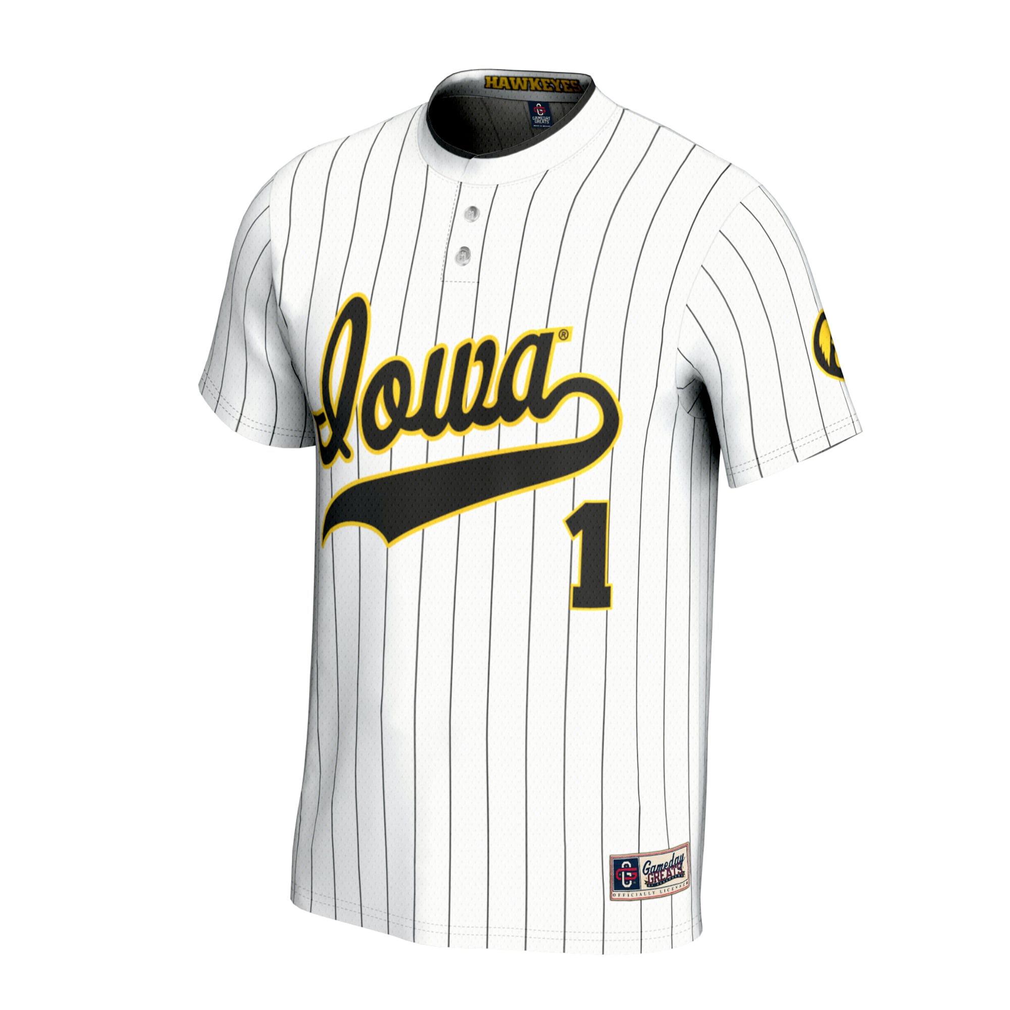 Softball Fashion Iowa Hawkeyes Game Jersey White NCAA College Softball Fan Wear Softball Fashion