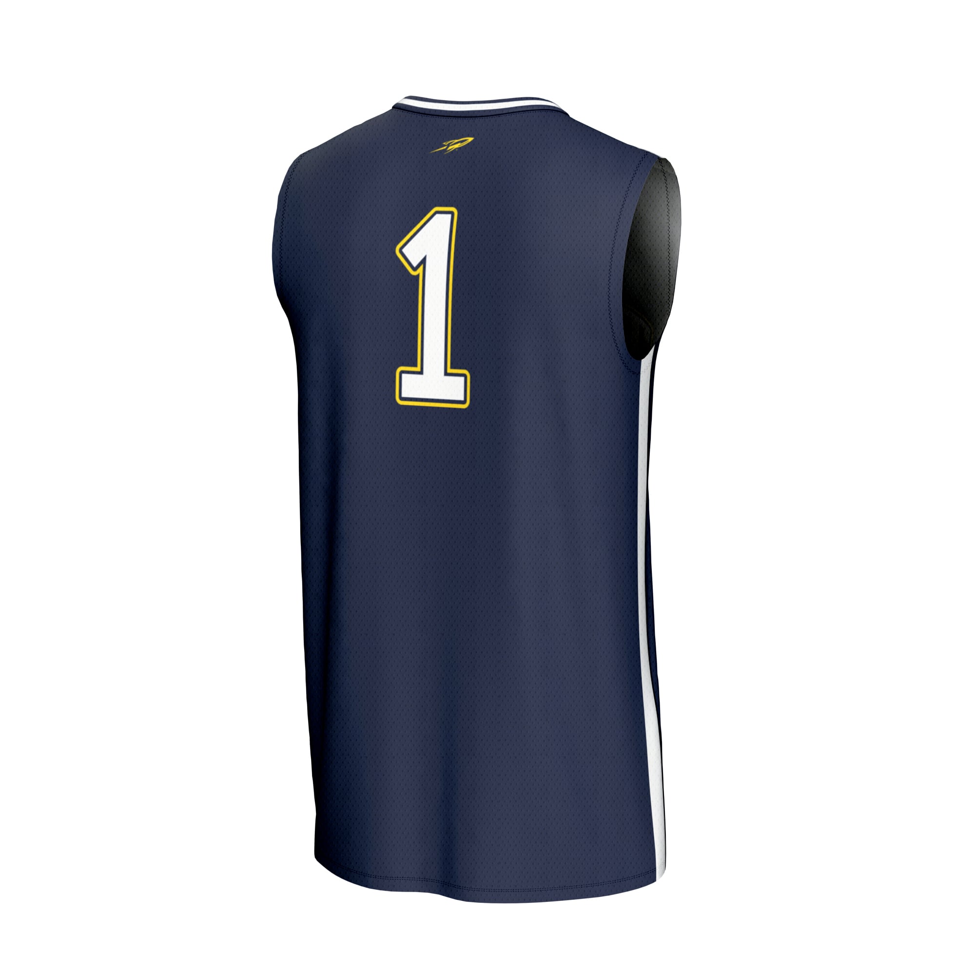 Collegiate Basketball Fashion Toledo Rockets Game Jersey No.1 Navy NCAA College Basketball Fan Wear