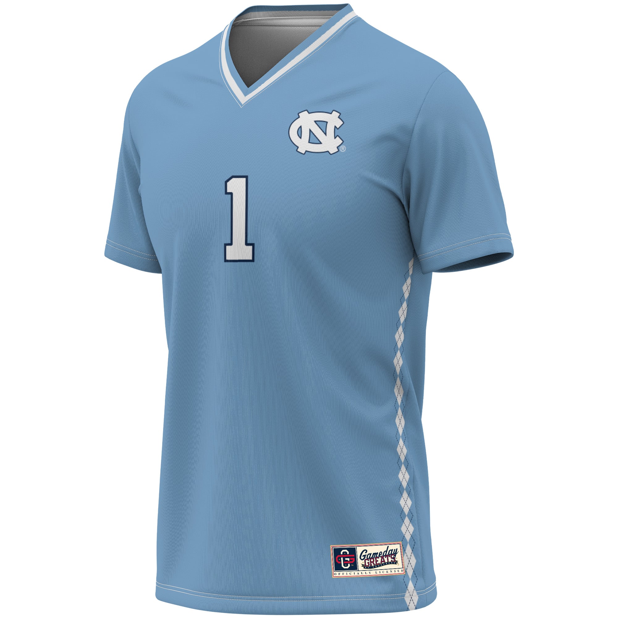 Soccer Fashion North Carolina Tar Heels Game Jersey Blue NCAA College Soccer Fan Wear Soccer Fashion
