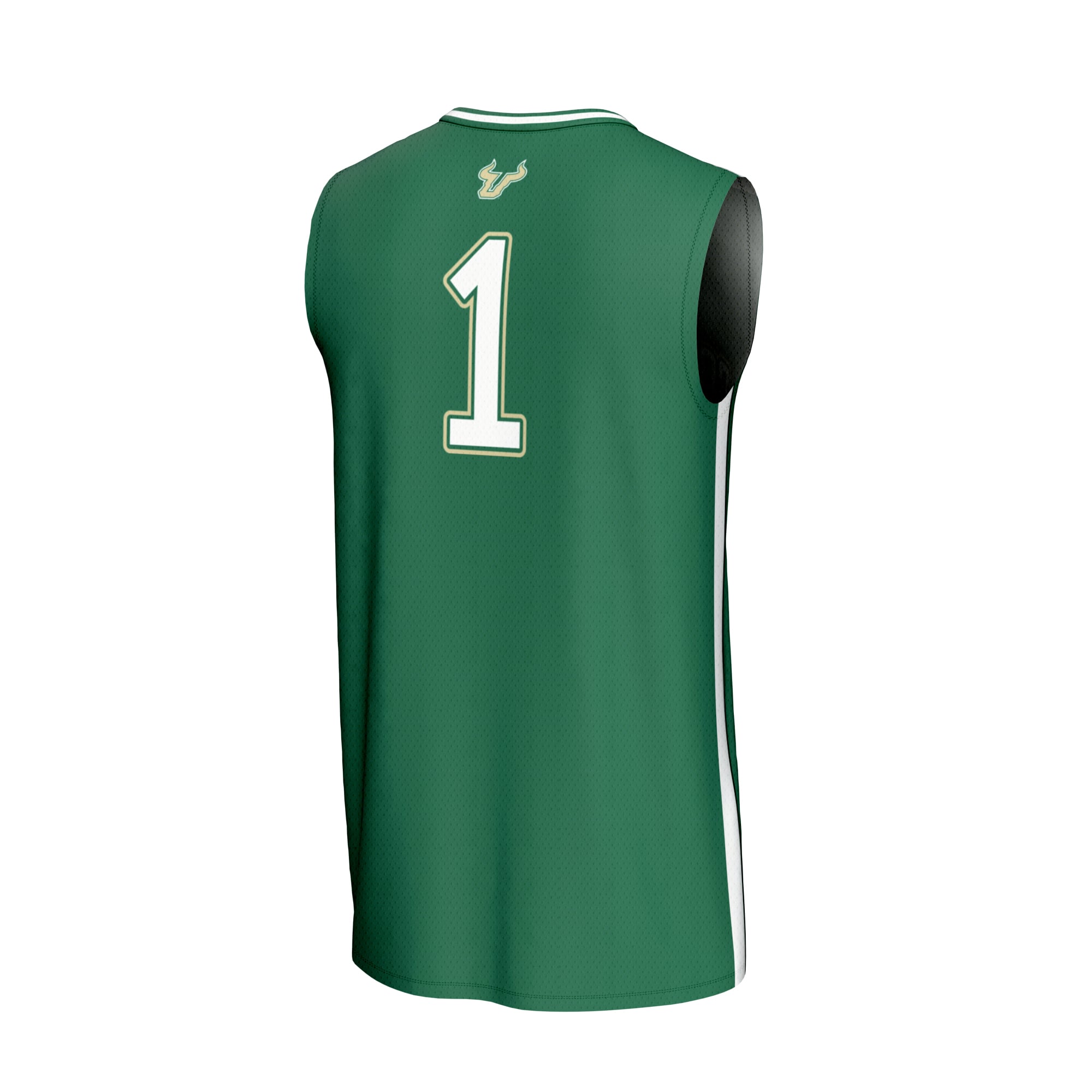 Collegiate Basketball Fashion South Florida Bulls Game Jersey No.1 Green NCAA College Basketball Fan Wear