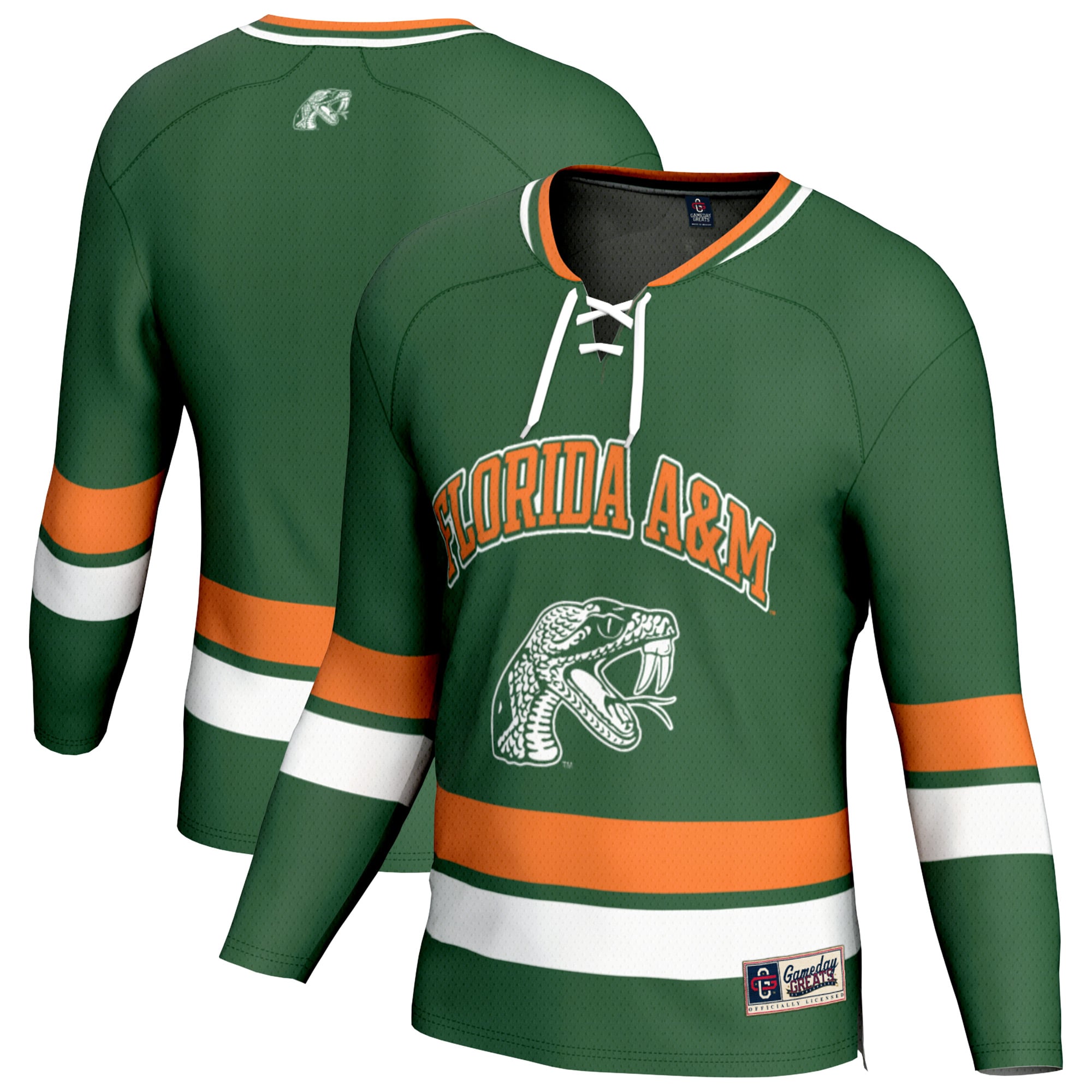 Hockey Florida A&M Rattlers Jersey Green NCAA College Hockey Fan Wear