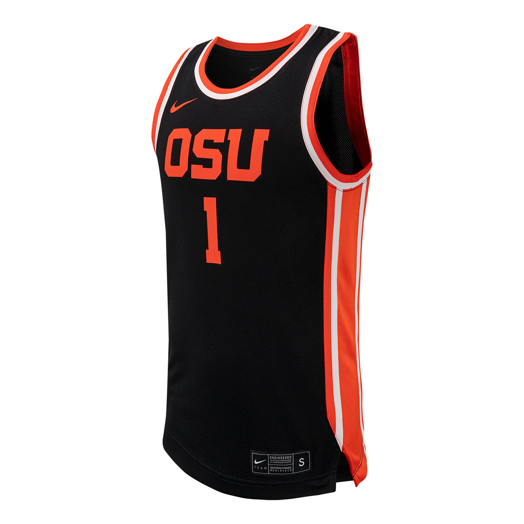Basketball Oregon State Beavers Replica Jersey No.1 Black NCAA College Basketball Fan Wear Basketball