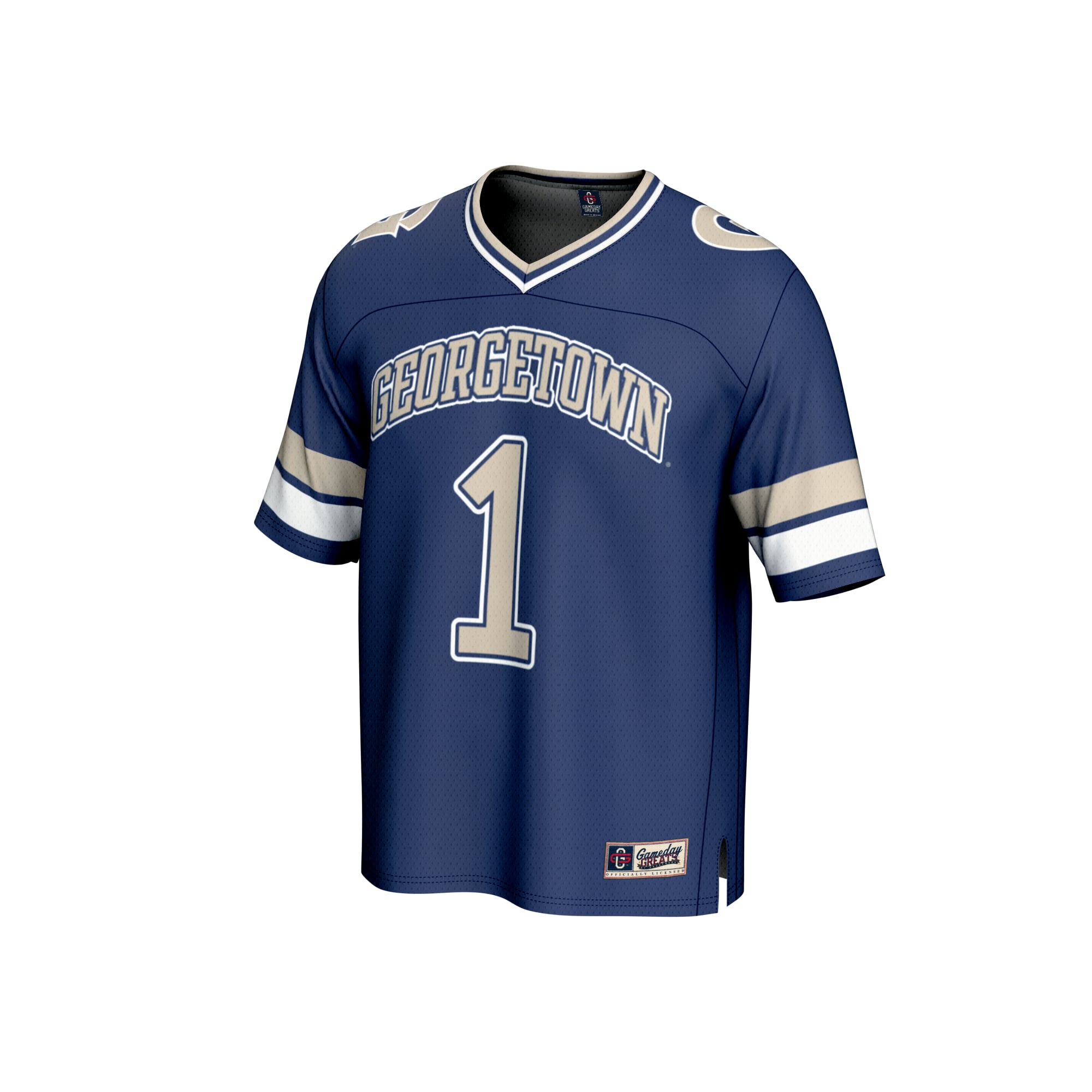 Collegiate Fashion Georgetown Hoyas Game Jersey Navy NCAA College Football Fan Wear Collegiate Fashion
