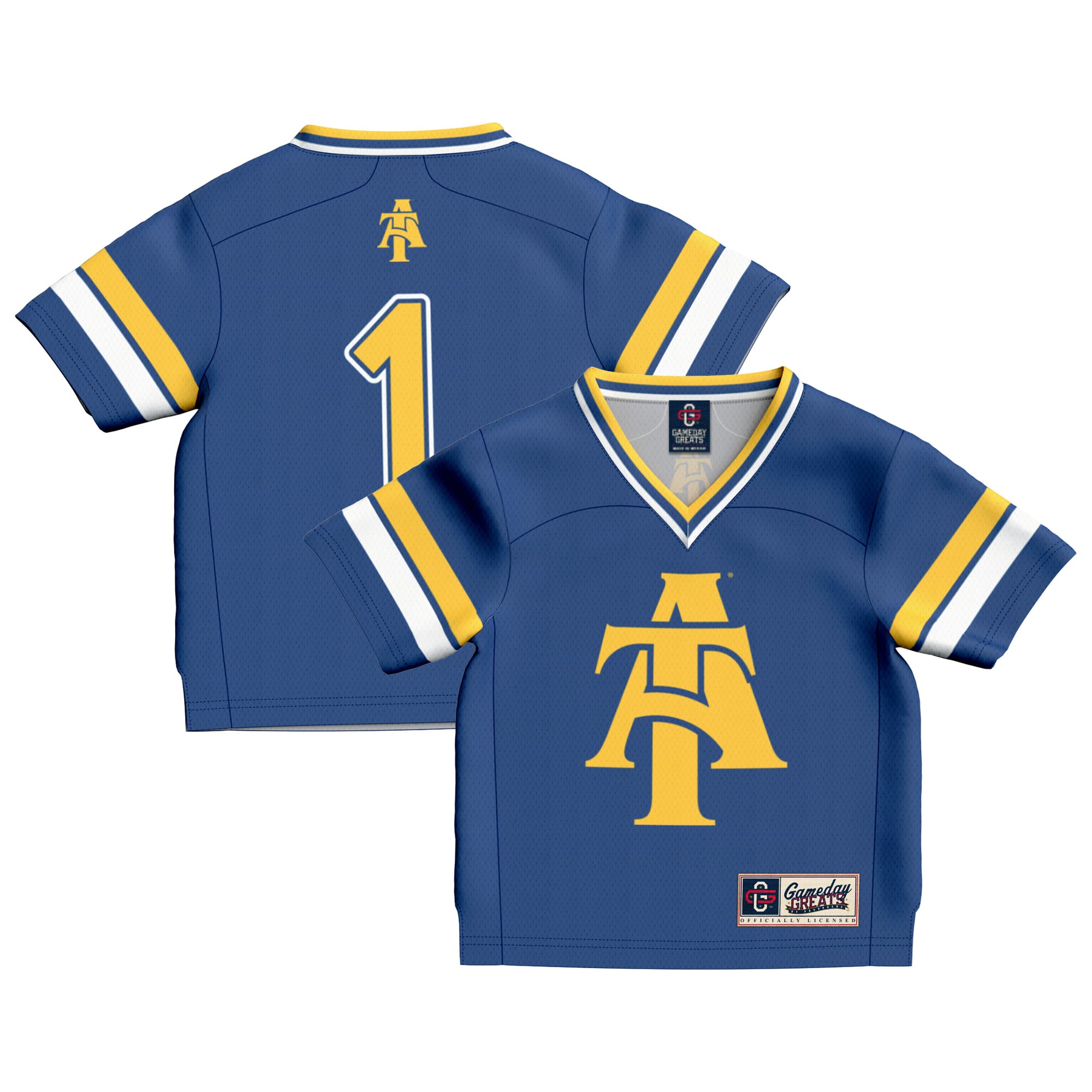 North Carolina A&T Aggies Jersey No.1 Navy NCAA College Football Fan Wear