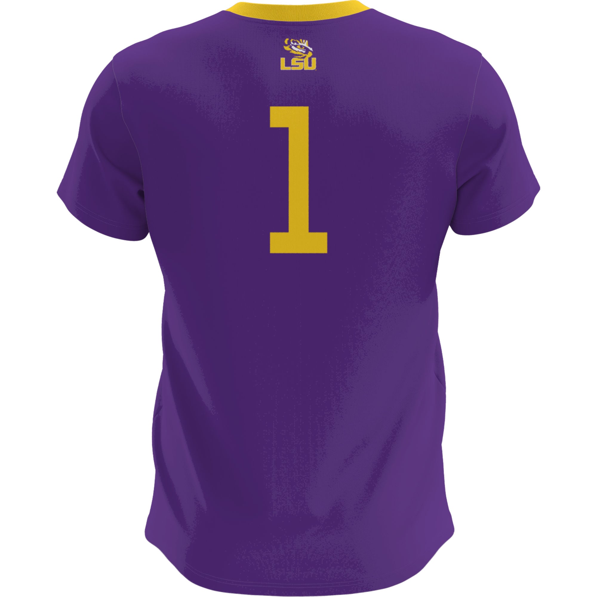 Purple Soccer Fashion LSU Tigers Game Jersey Purple NCAA College Soccer Fan Wear Purple Soccer Fashion