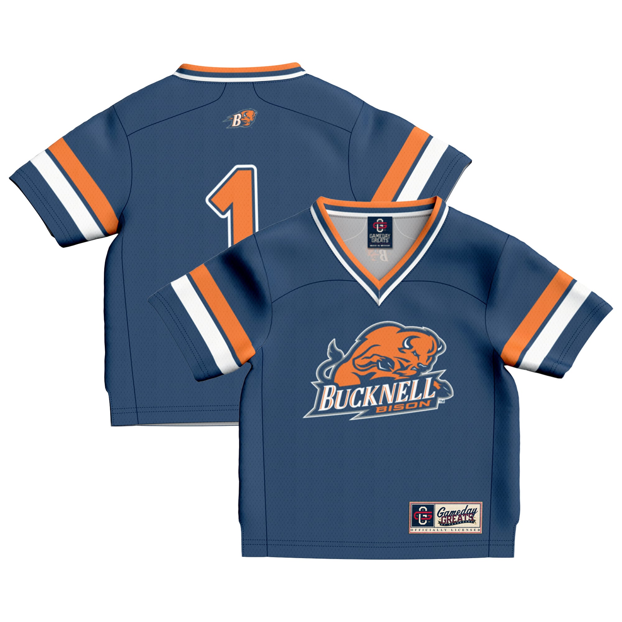 Bucknell Bison Jersey No.1 Blue NCAA College Football Fan Wear