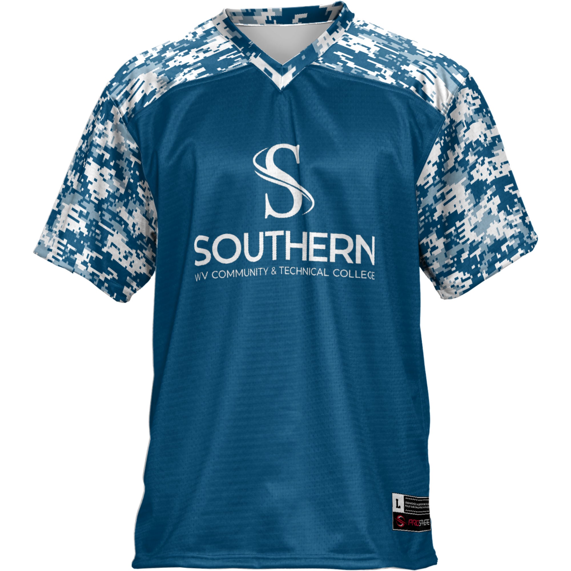 Blue Technical Southern West Virginia Community Game Jersey Blue NCAA College Football Fan Wear Blue Technical