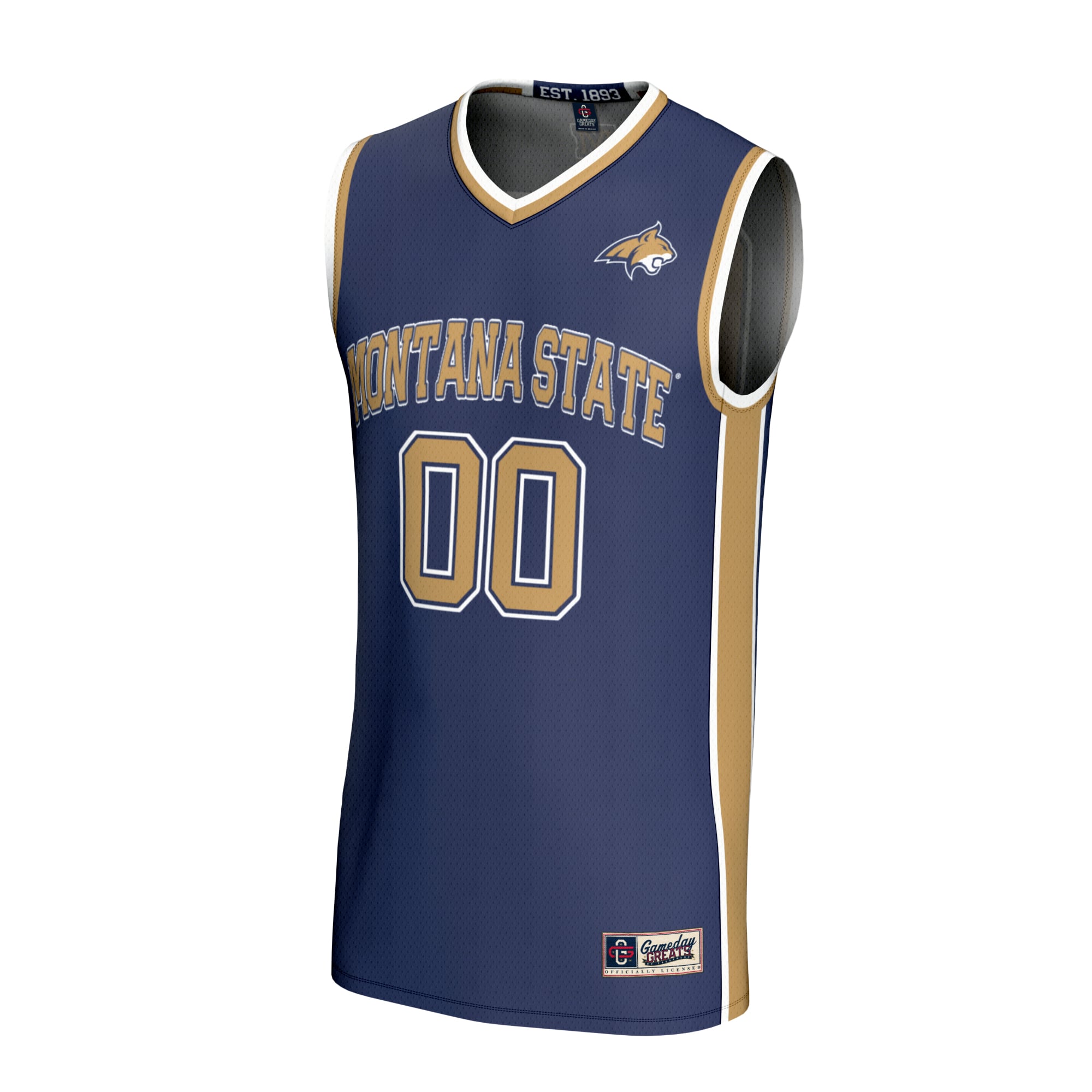 Basketball Fashion Montana State Bobcats Game Jersey Navy NCAA College Basketball Fan Wear Basketball Fashion