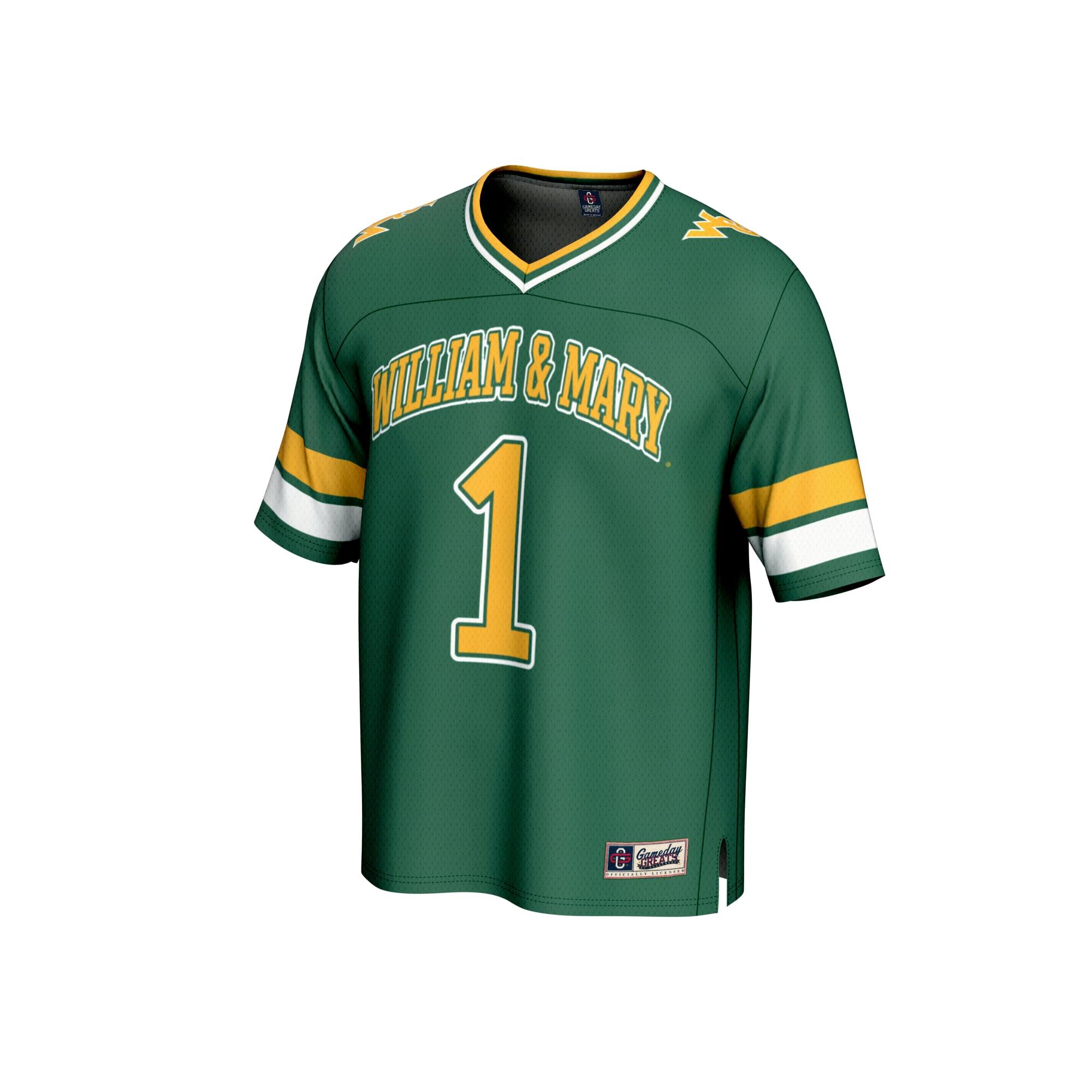 Collegiate Fashion William & Mary Tribe Game Jersey Green NCAA College Football Fan Wear Collegiate Fashion