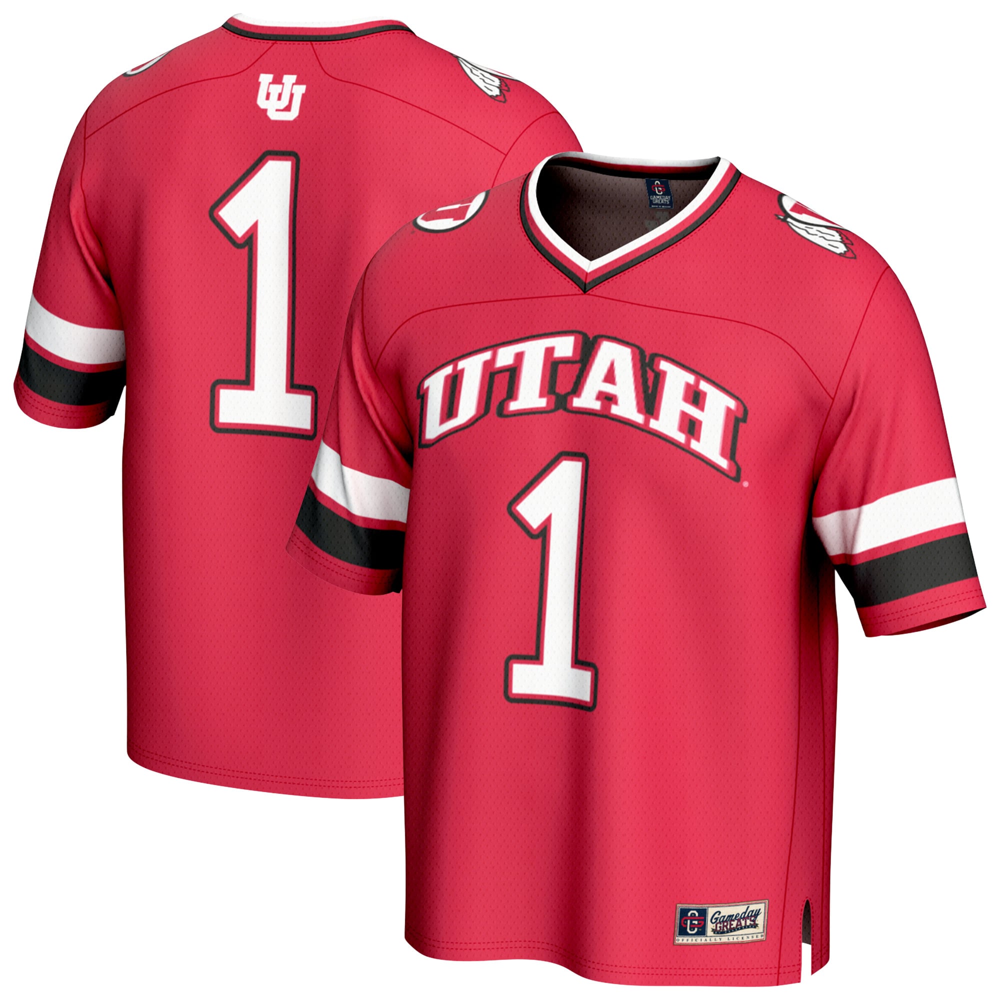 Collegiate Fashion Utah Utes Game Jersey No.1 Red NCAA College Football Fan Wear