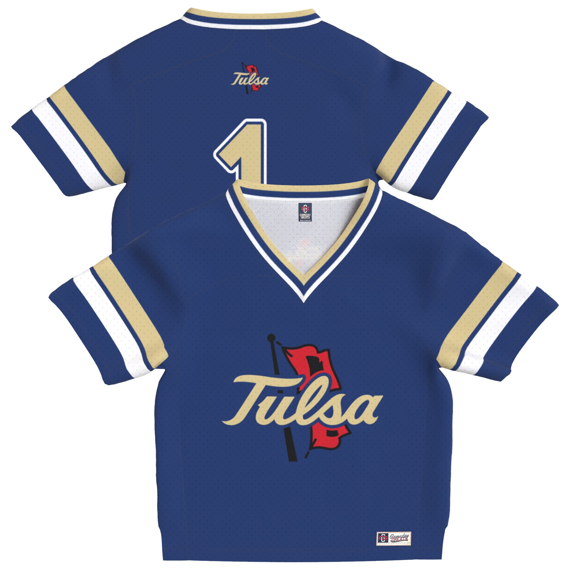 Tulsa Golden Hurricane Replica Jersey Royal NCAA College Football Fan Wear