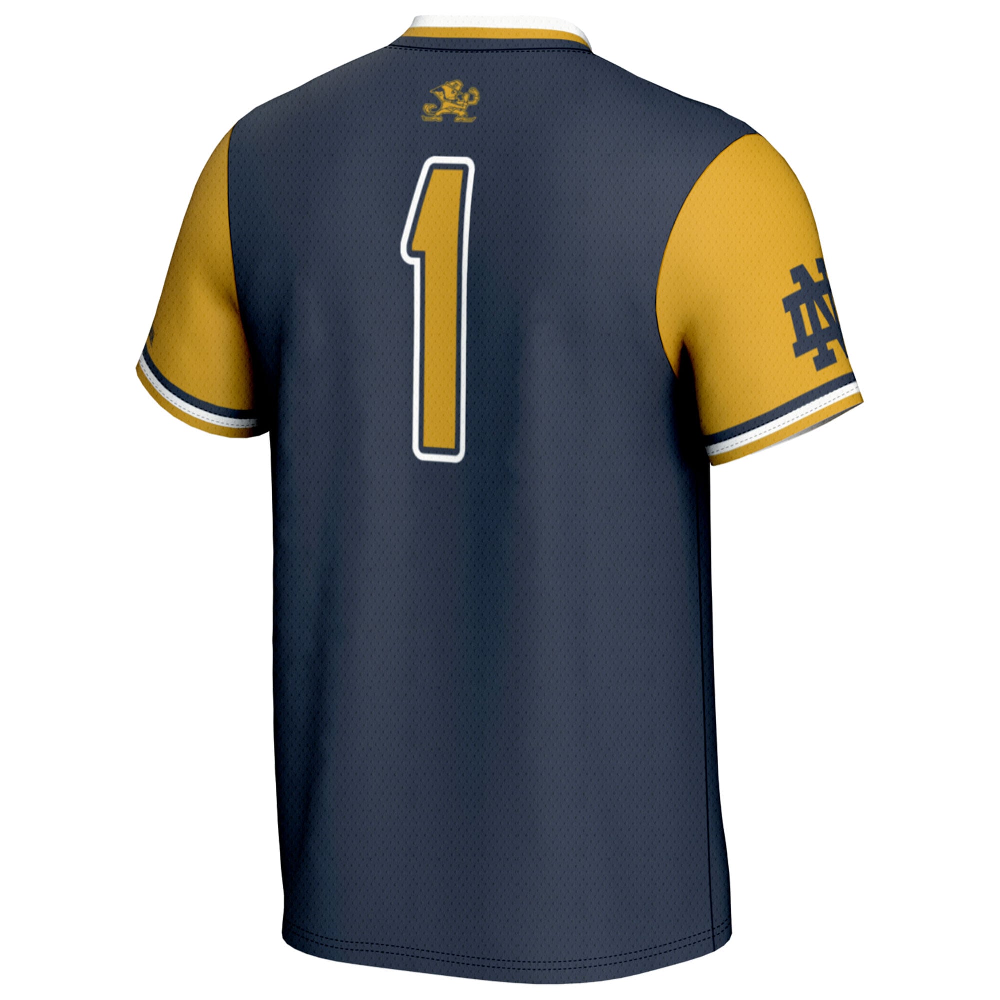 Softball Fashion Notre Dame Fighting Irish Game Jersey No.1 Navy NCAA College Softball Fan Wear