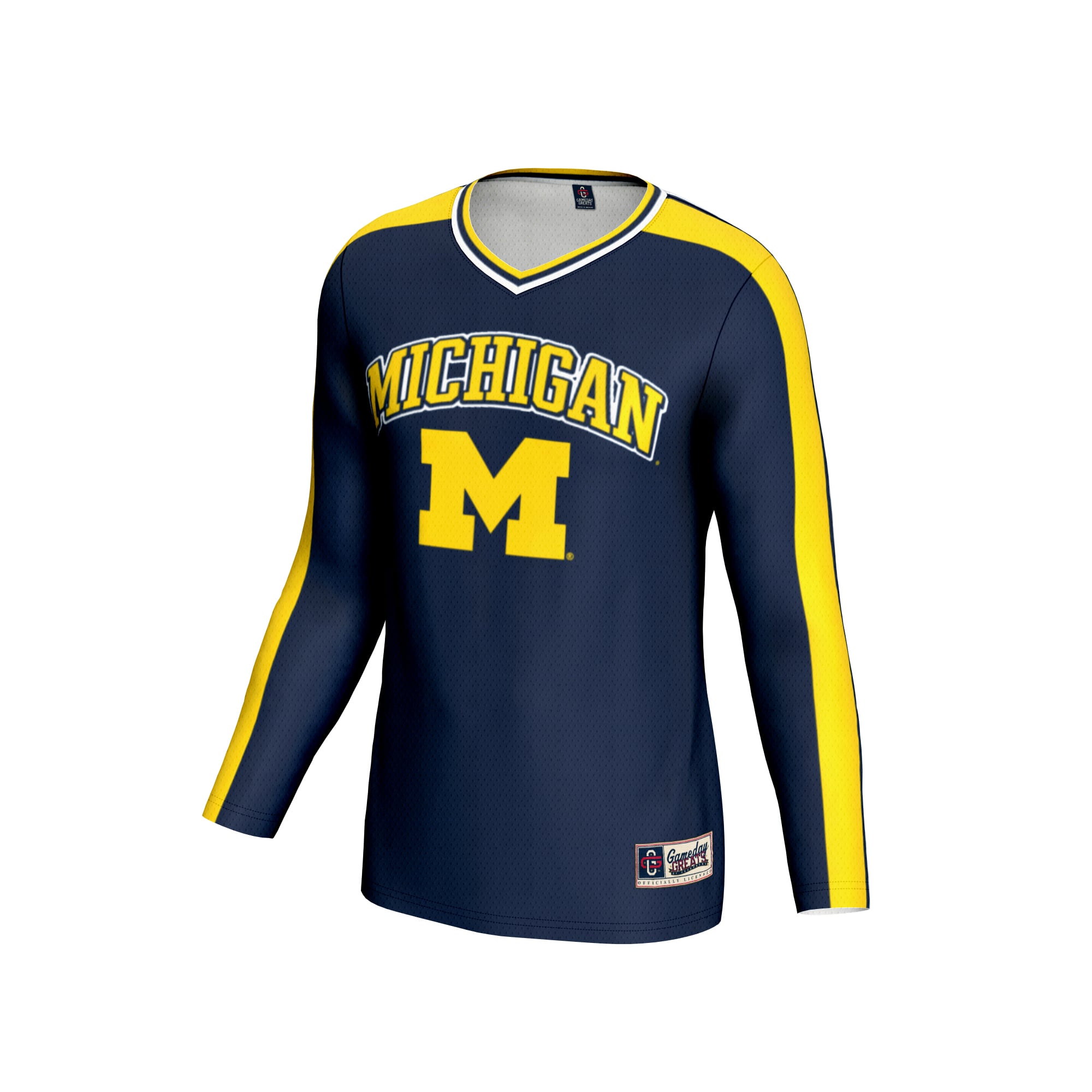 Navy Volleyball Fashion Michigan Wolverines Game Jersey No.1 Navy NCAA College Volleyball Fan Wear Navy Volleyball Fashion