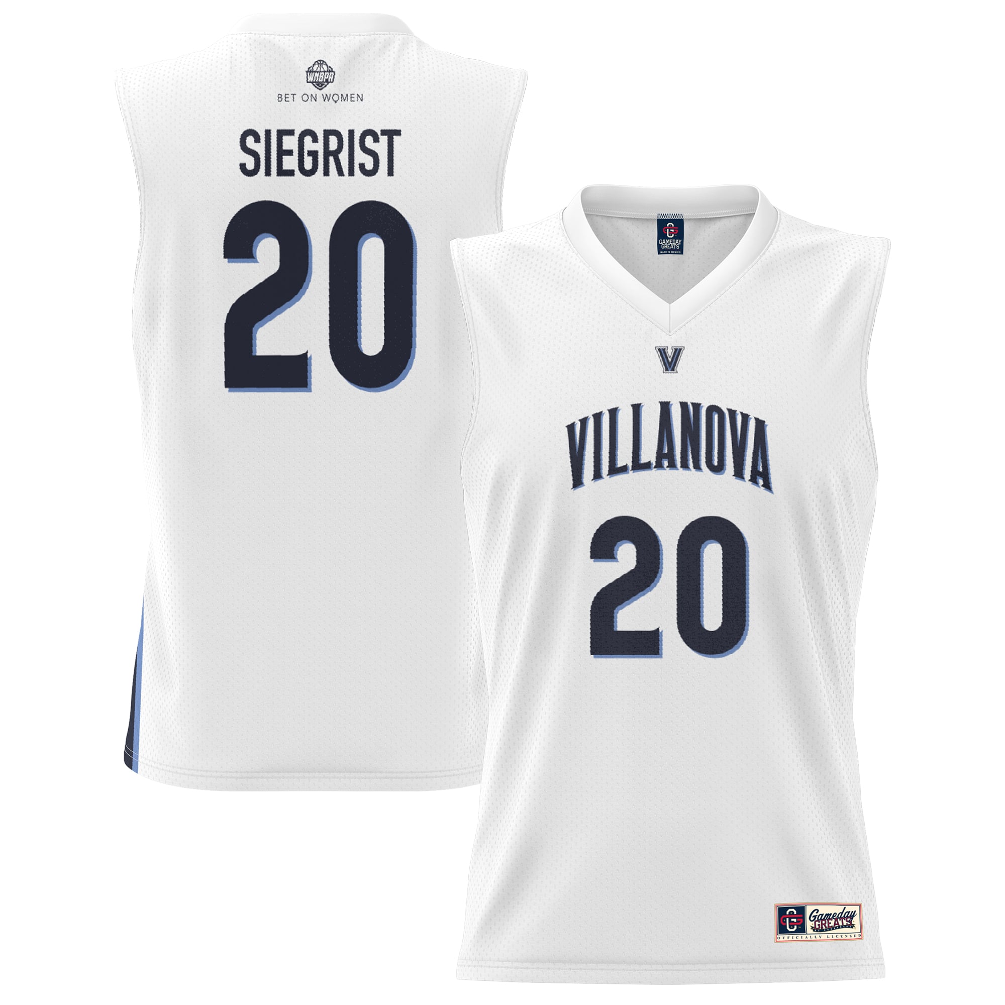 Villanova Wildcats Jersey White NCAA College Basketball Fan Wear