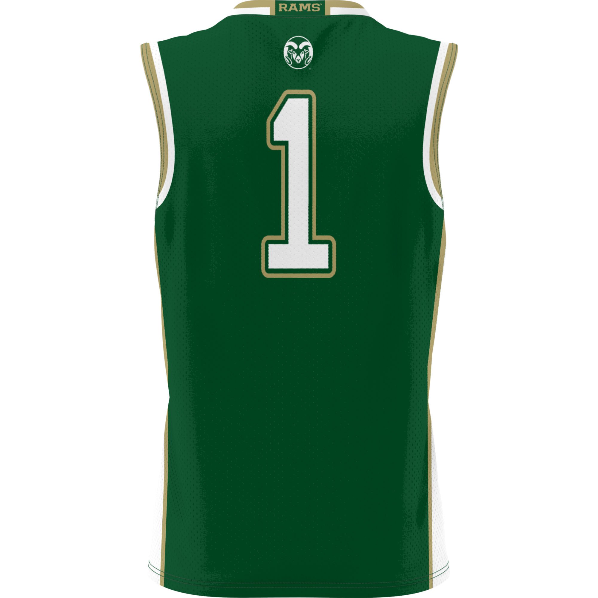 Basketball Colorado State Rams Game Jersey No.1 Green NCAA College Basketball Fan Wear Basketball