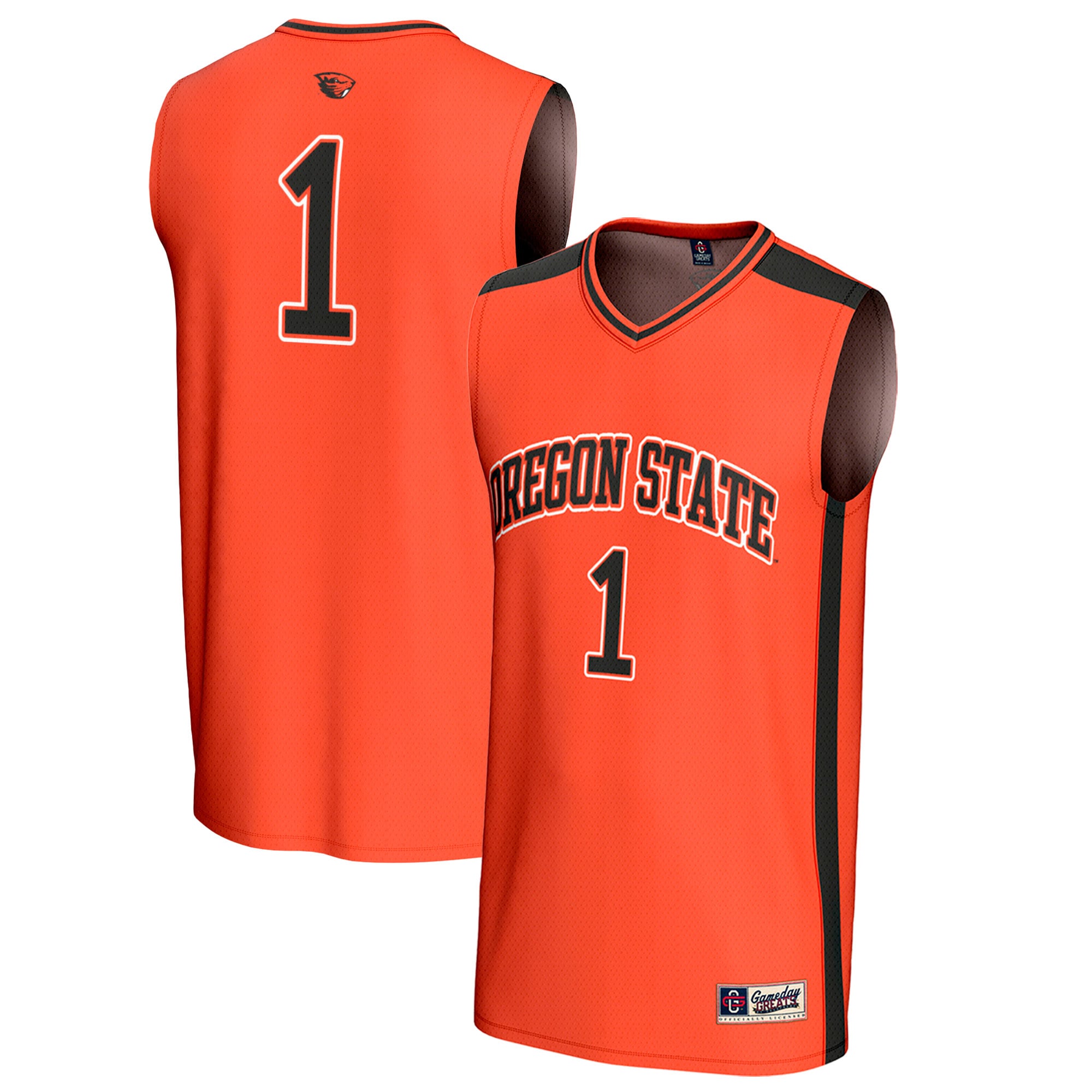 Collegiate Basketball Fashion Oregon State Beavers Game Jersey No.1 Orange NCAA College Basketball Fan Wear