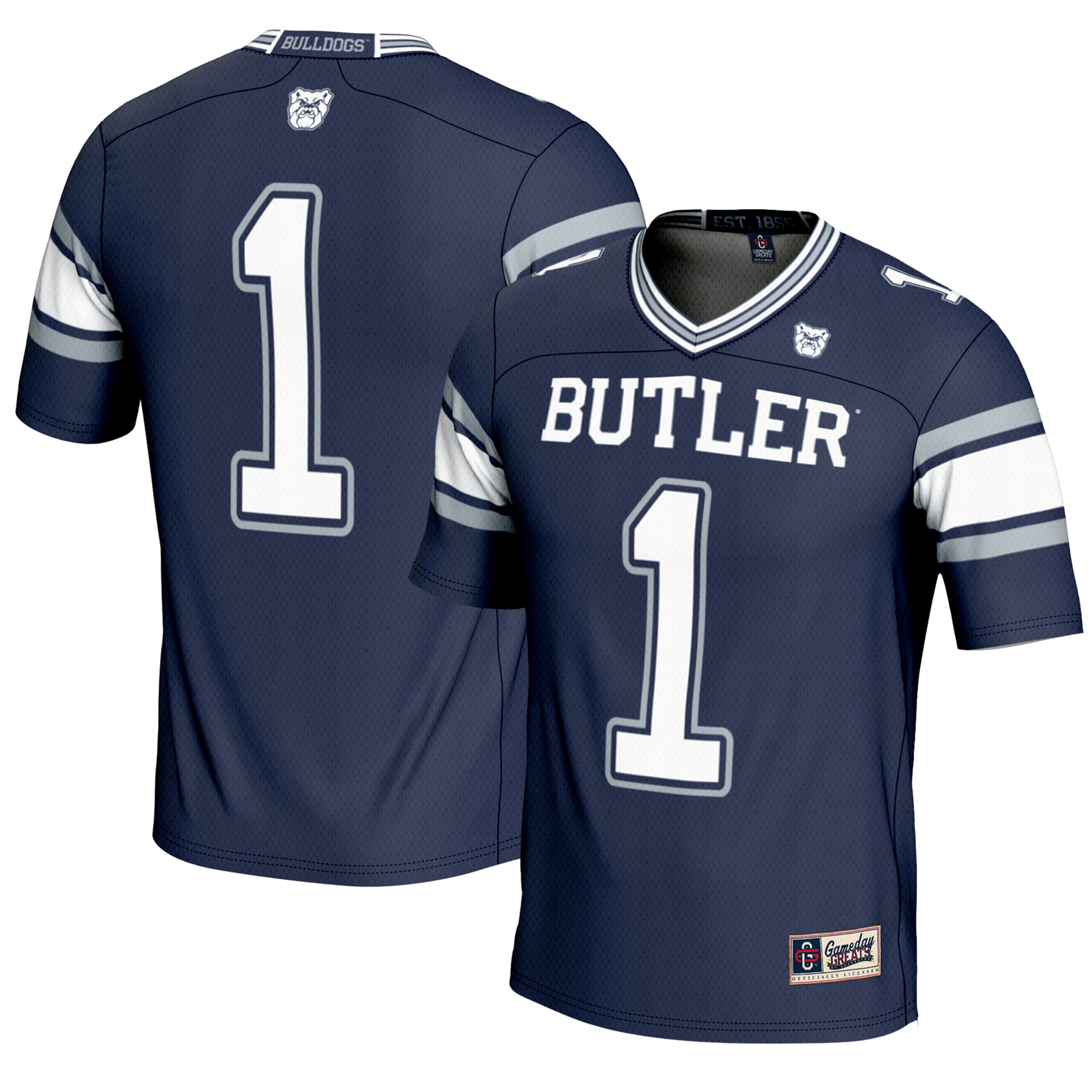 Butler Bulldogs Game Jersey No.1 Navy NCAA College Football Fan Wear No.1