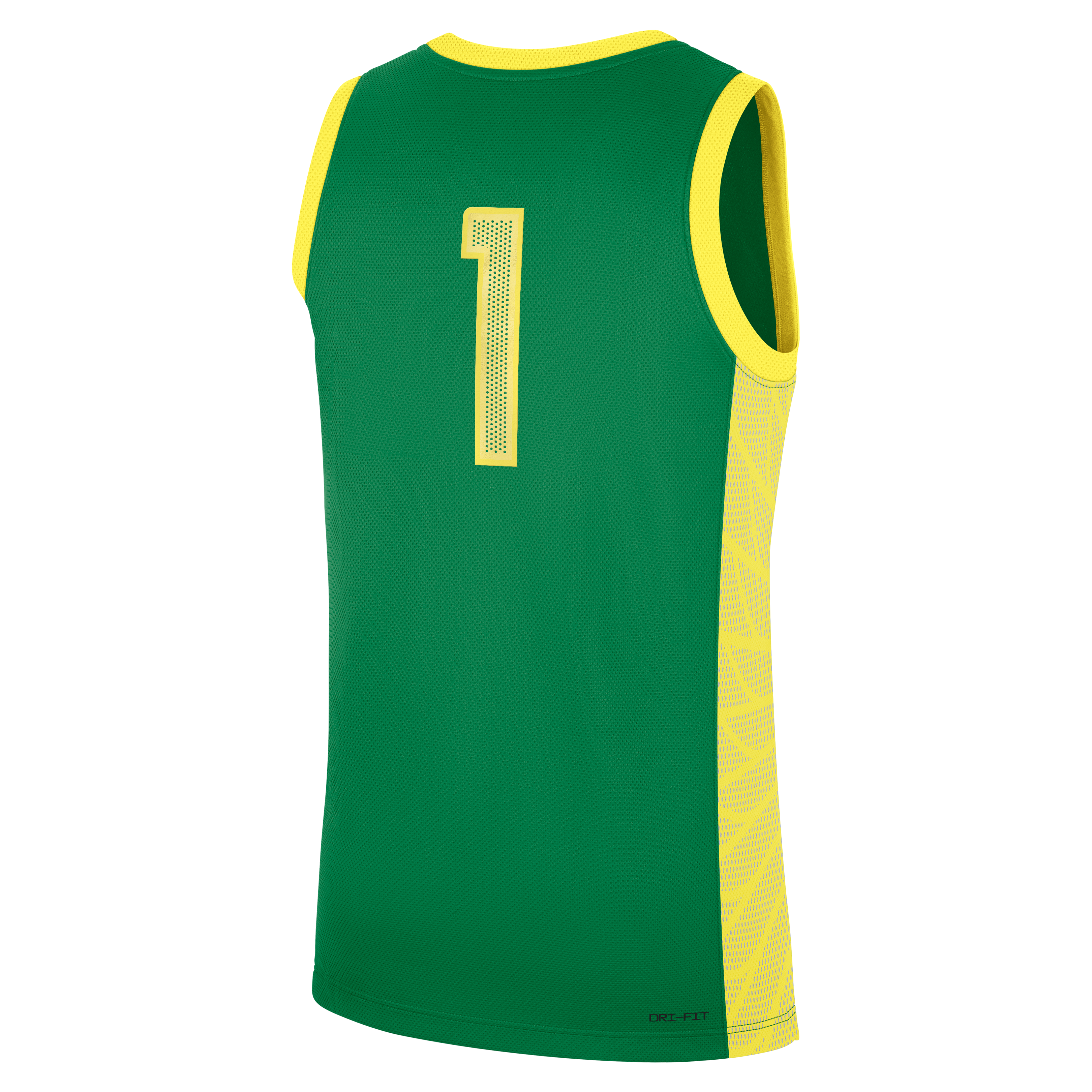 Road Basketball Oregon Ducks Replica Jersey No.1 Green NCAA College Basketball Fan Wear Road Basketball