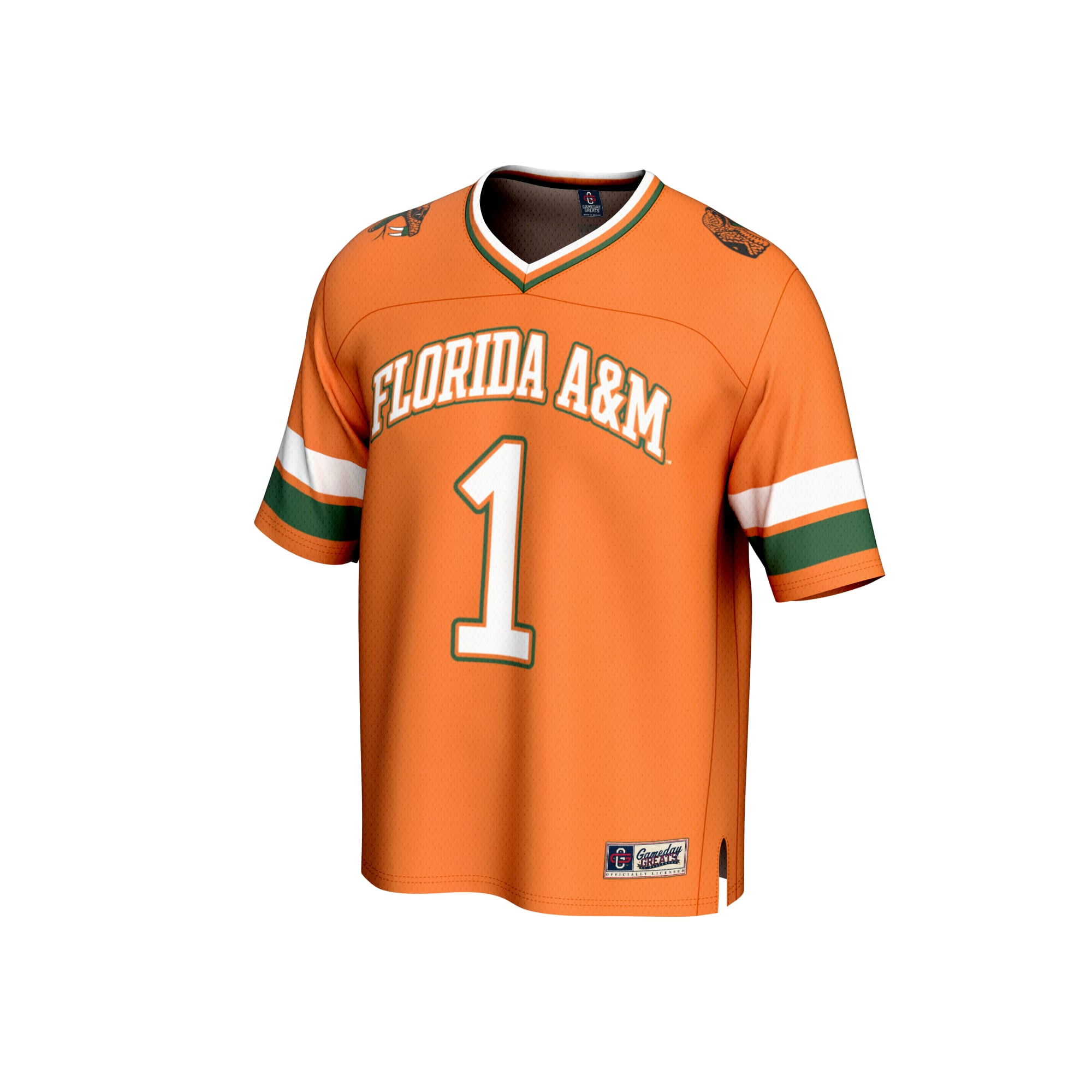 Collegiate Fashion Florida A&M Rattlers Game Jersey Orange NCAA College Football Fan Wear Collegiate Fashion