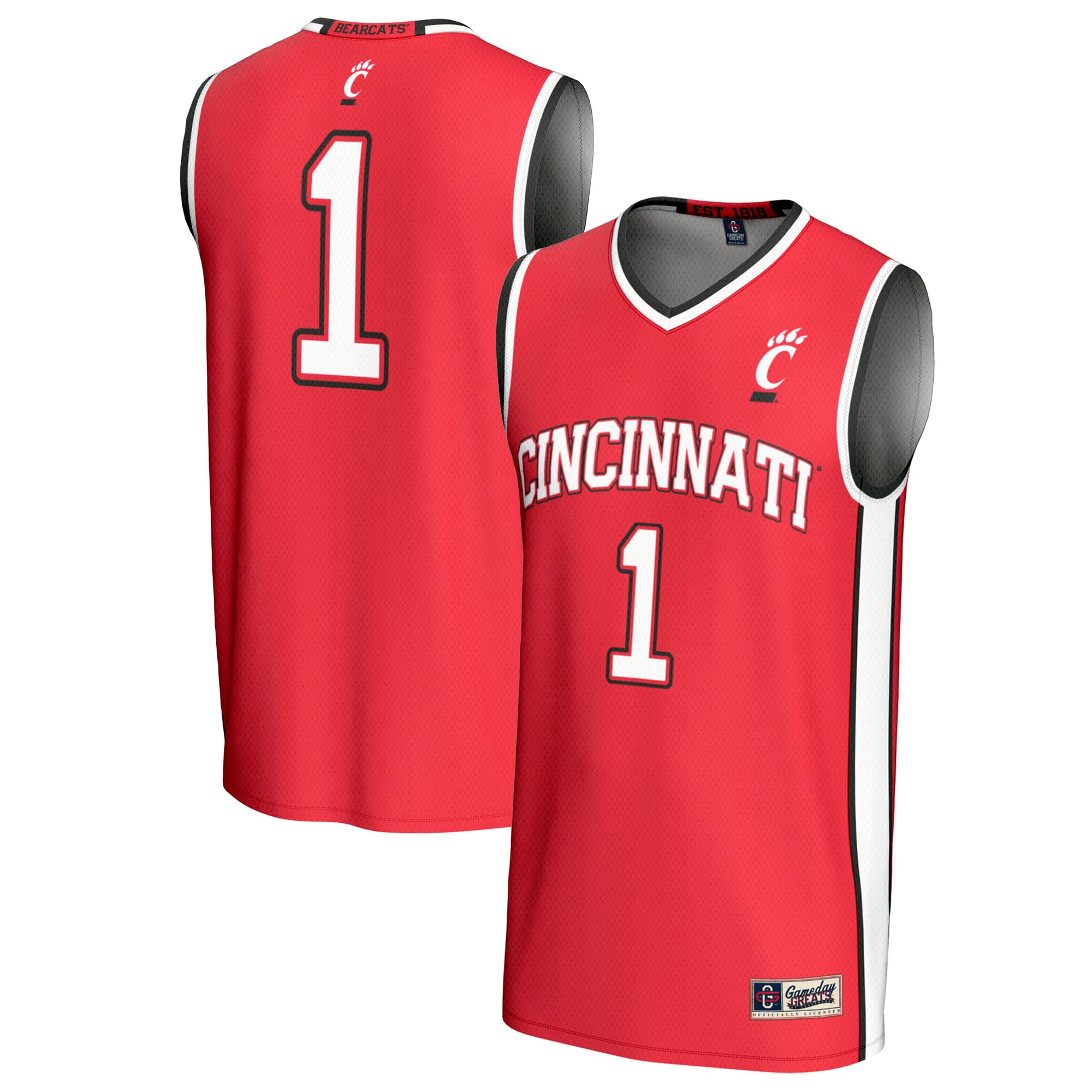 Featherweight Modern Cincinnati Bearcats Jersey No.1 Red NCAA College Volleyball Fan Wear Featherweight Modern