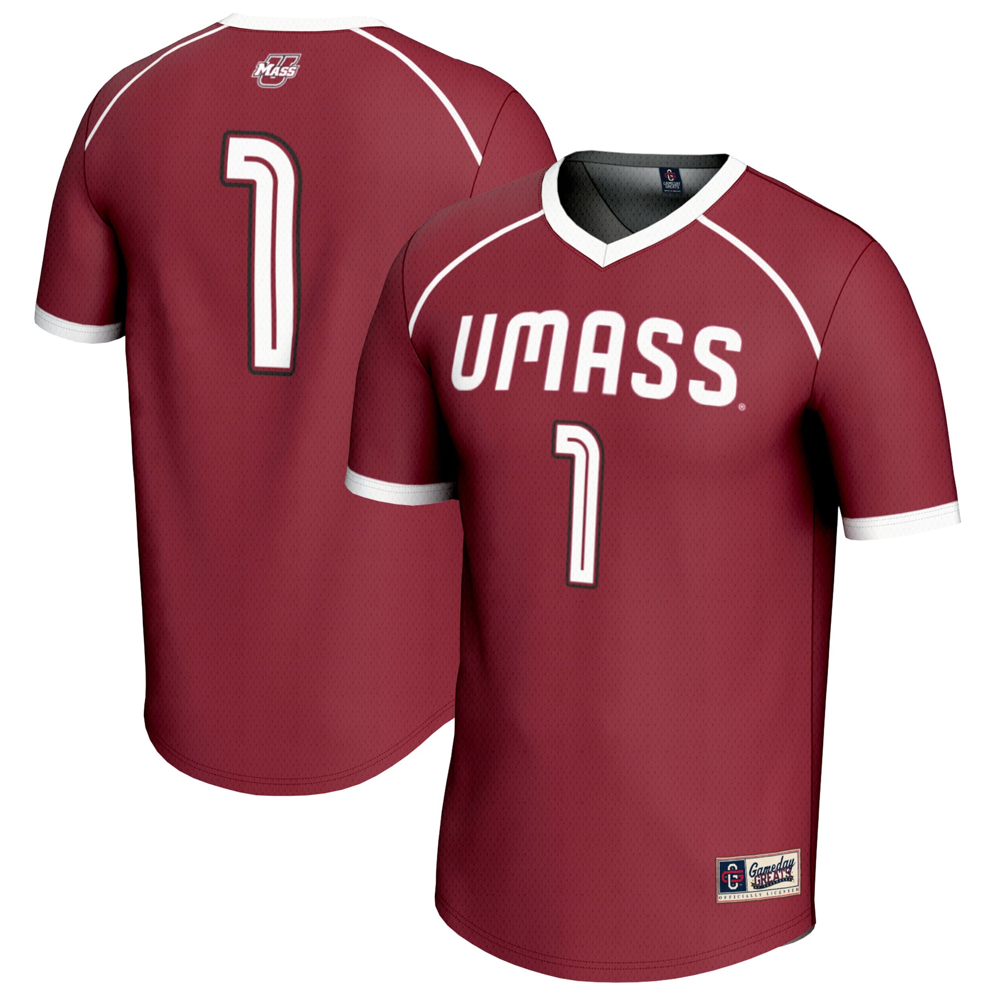 Lacrosse UMass Minutemen Jersey No.1 Maroon NCAA College Lacrosse Fan Wear