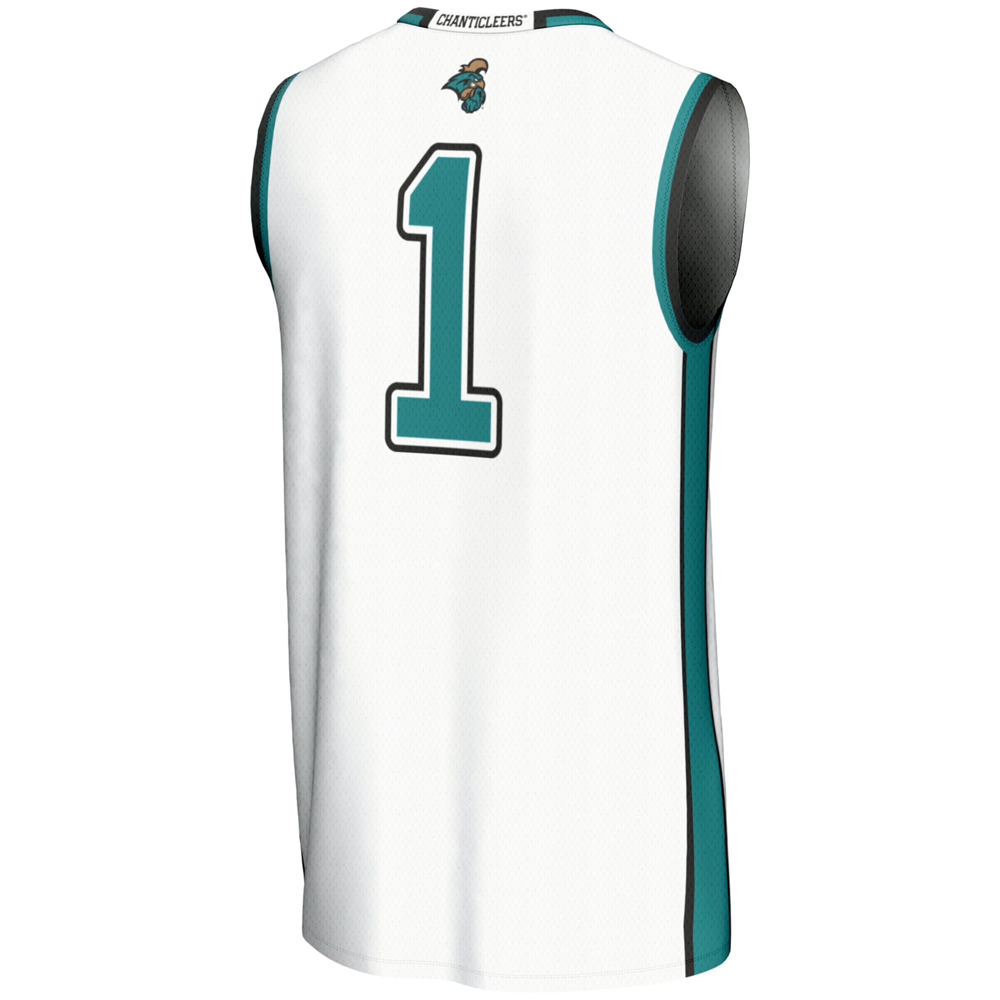 White Basketball Coastal Carolina Chanticleers Game Jersey No.1 White NCAA College Basketball Fan Wear