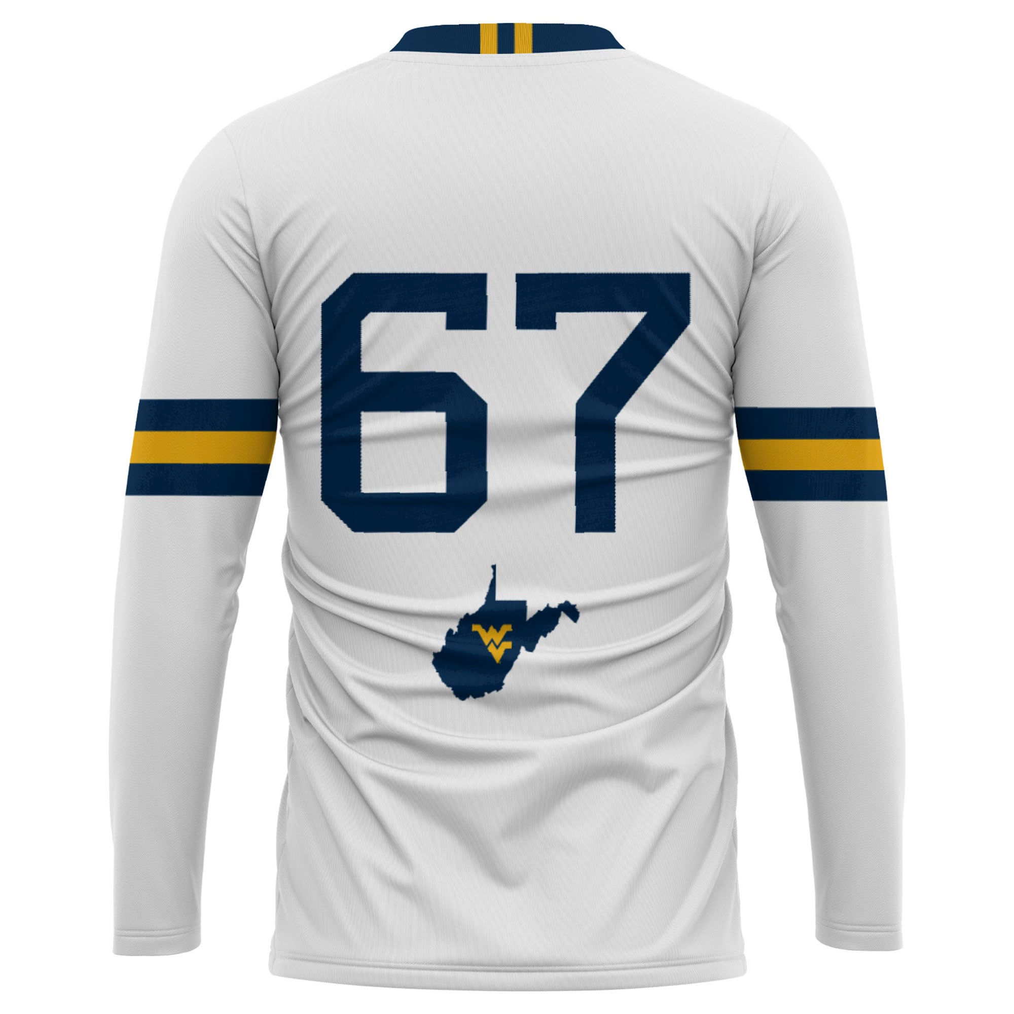 Volleyball West Virginia Mountaineers Game Jersey No.67 White NCAA College Volleyball Fan Wear