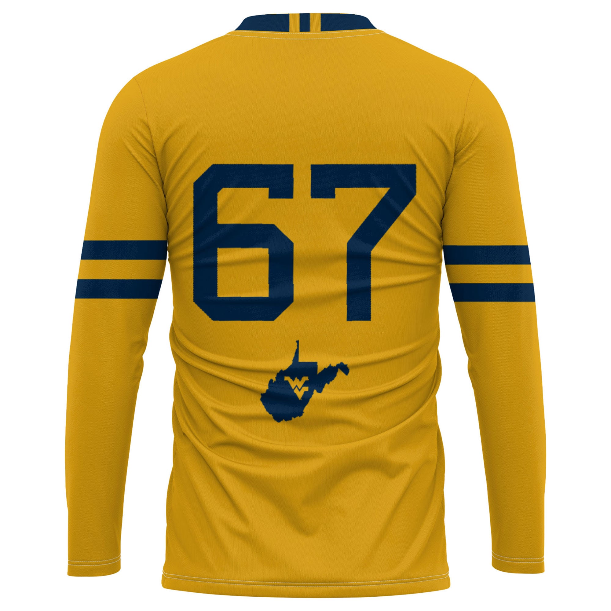 Volleyball West Virginia Mountaineers Game Jersey No.67 Gold NCAA College Volleyball Fan Wear
