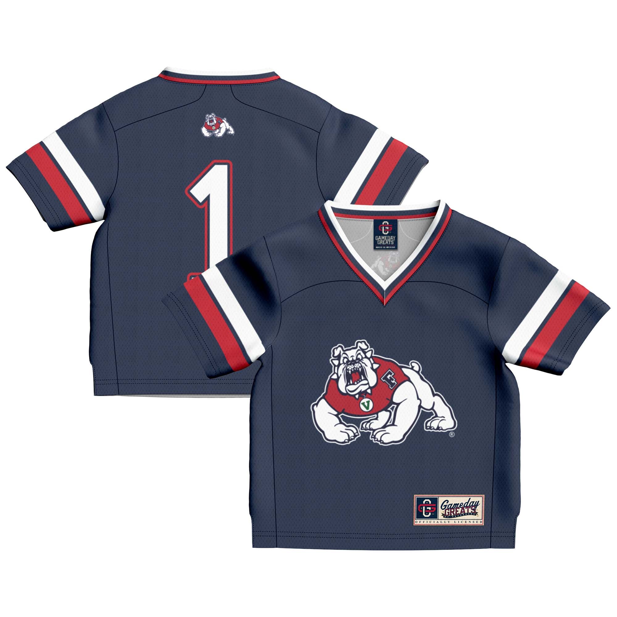 Fresno State Bulldogs Jersey No.1 Navy NCAA College Football Fan Wear