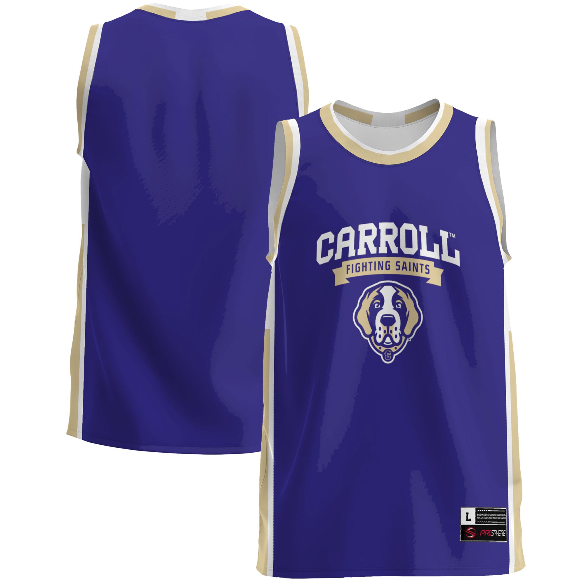 Carroll College Fighting Saints Jersey Purple NCAA College Basketball Fan Wear