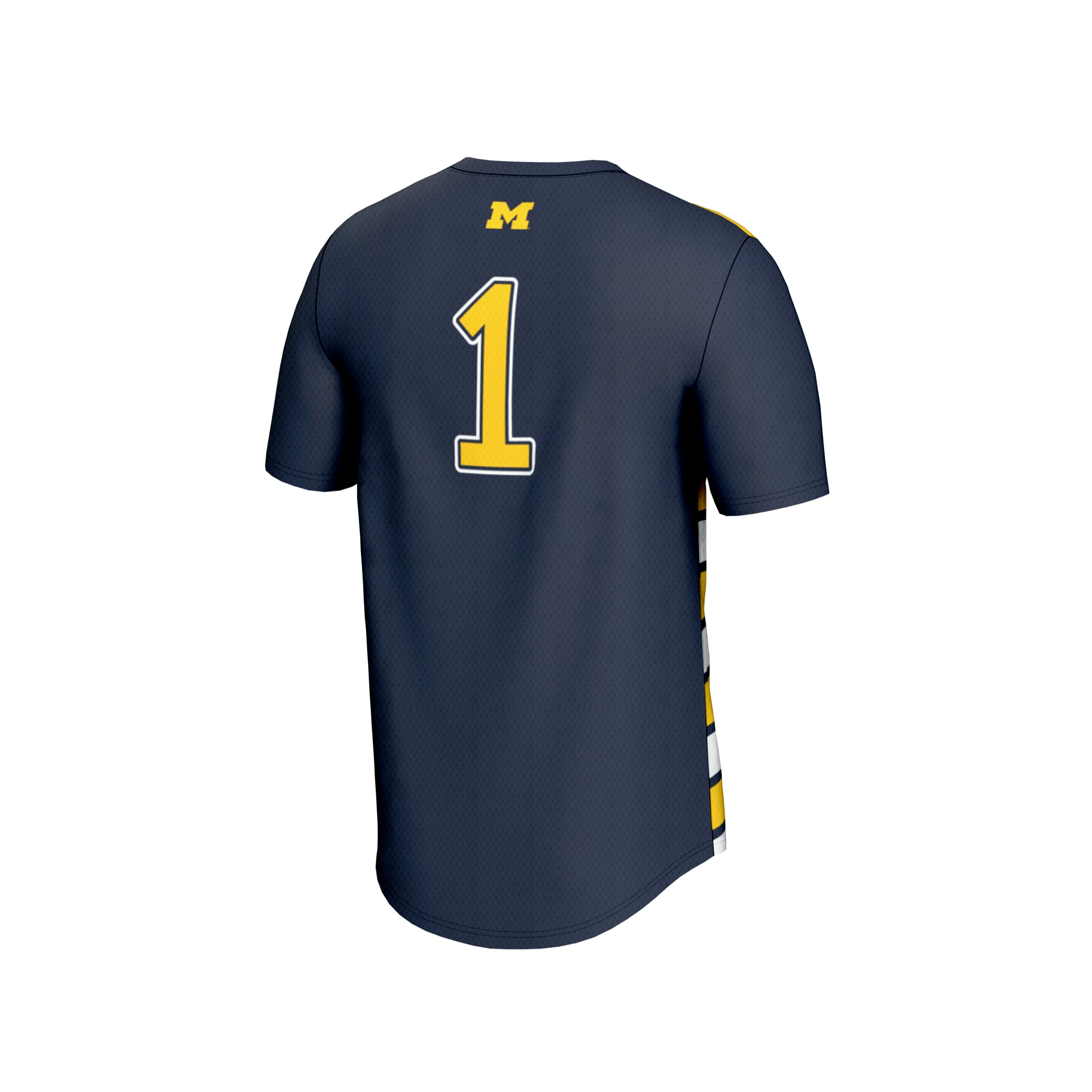 Soccer Fashion Michigan Wolverines Game Jersey No.1 Navy NCAA College Soccer Fan Wear