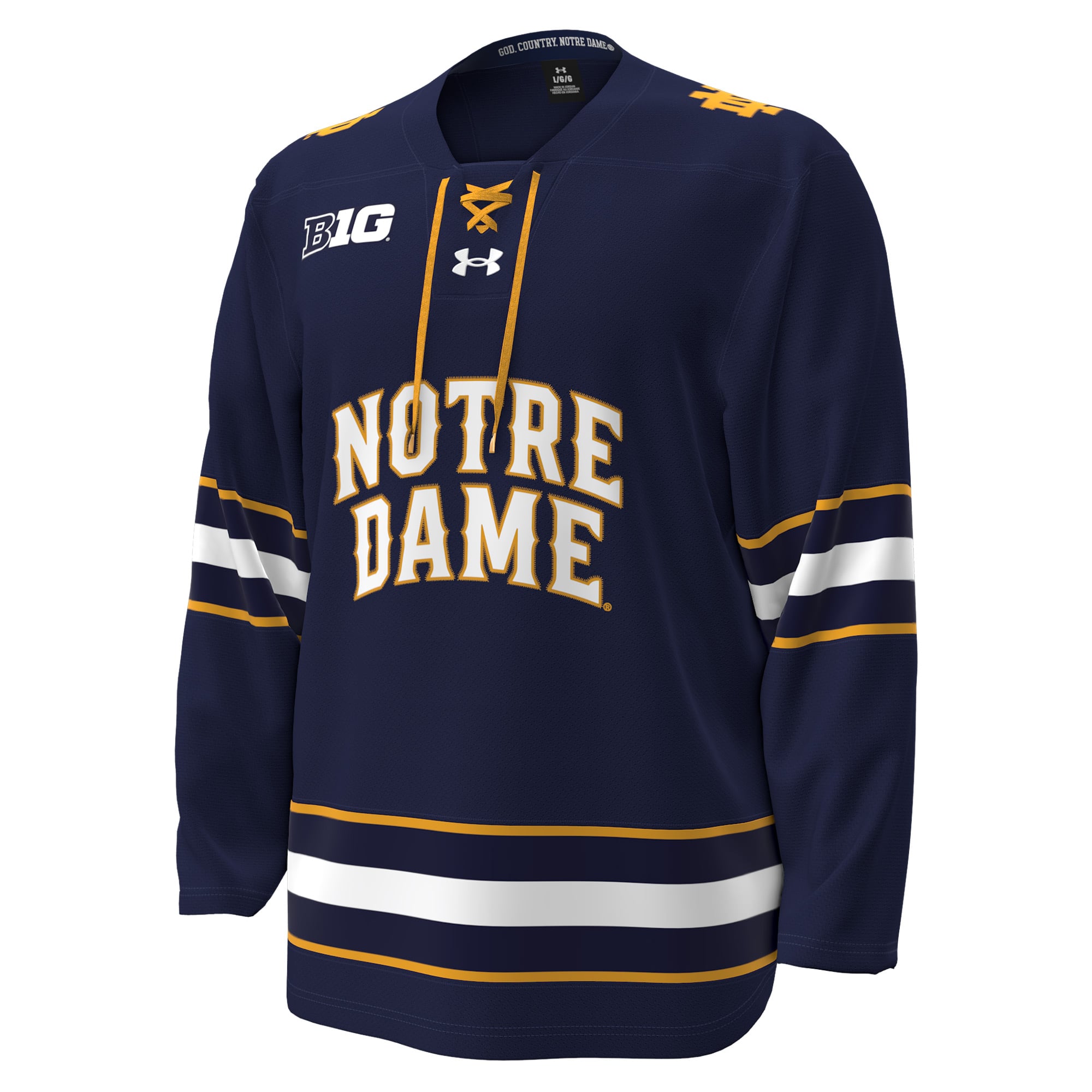 Navy Hockey Notre Dame Fighting Irish Replica Jersey Navy NCAA College Hockey Fan Wear