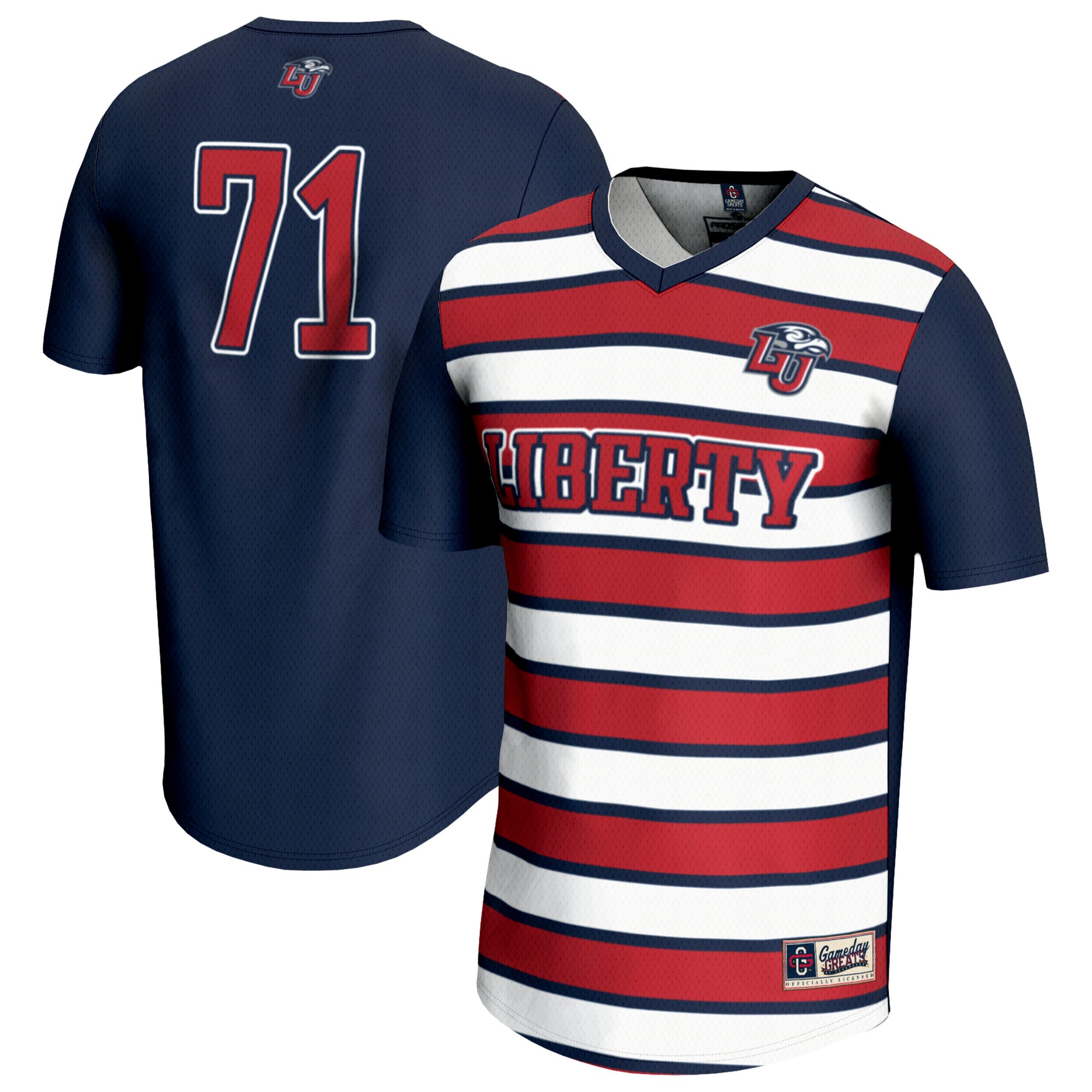 Soccer Liberty Flames Jersey No.71 Navy NCAA College Soccer Fan Wear