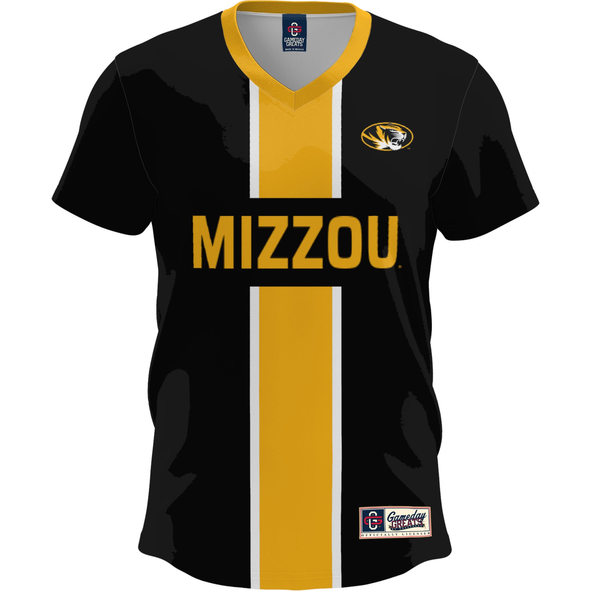 Black Soccer Fashion Missouri Tigers Game Jersey Black NCAA College Soccer Fan Wear