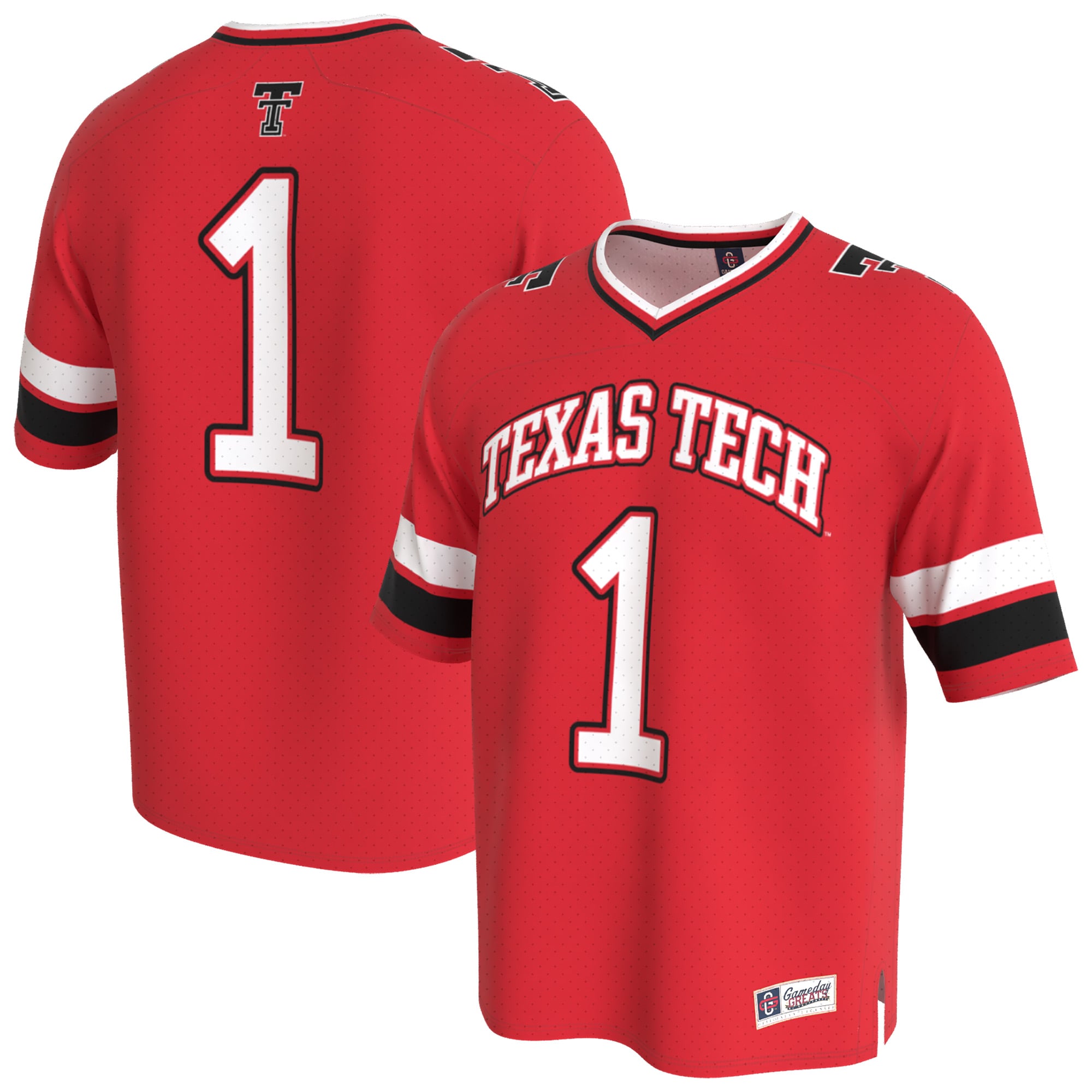 Red Collegiate Fashion Texas Tech Red Raiders Game Jersey Red NCAA College Football Fan Wear Red Collegiate Fashion