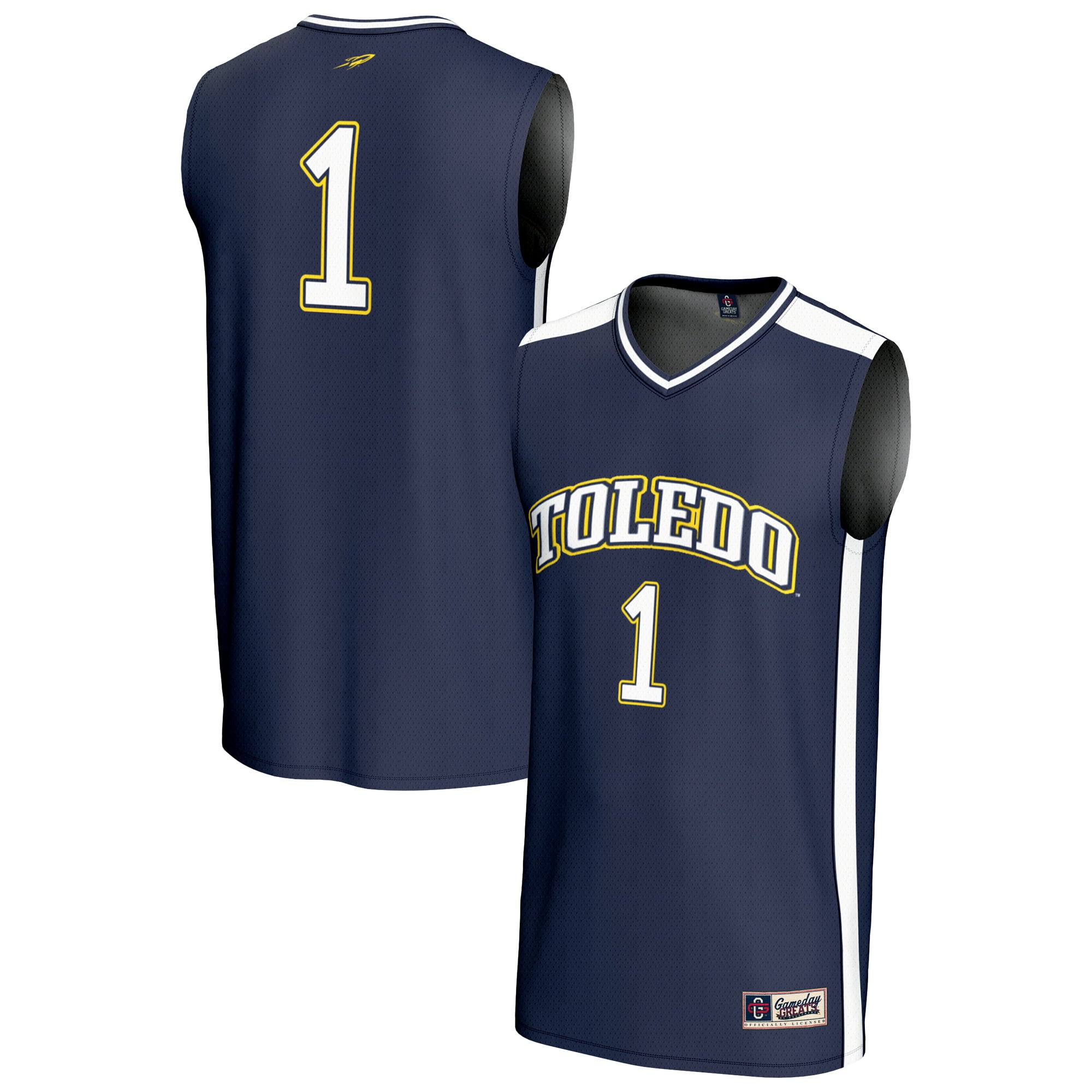 Modern Toledo Rockets Jersey No.1 Navy NCAA College Basketball Fan Wear