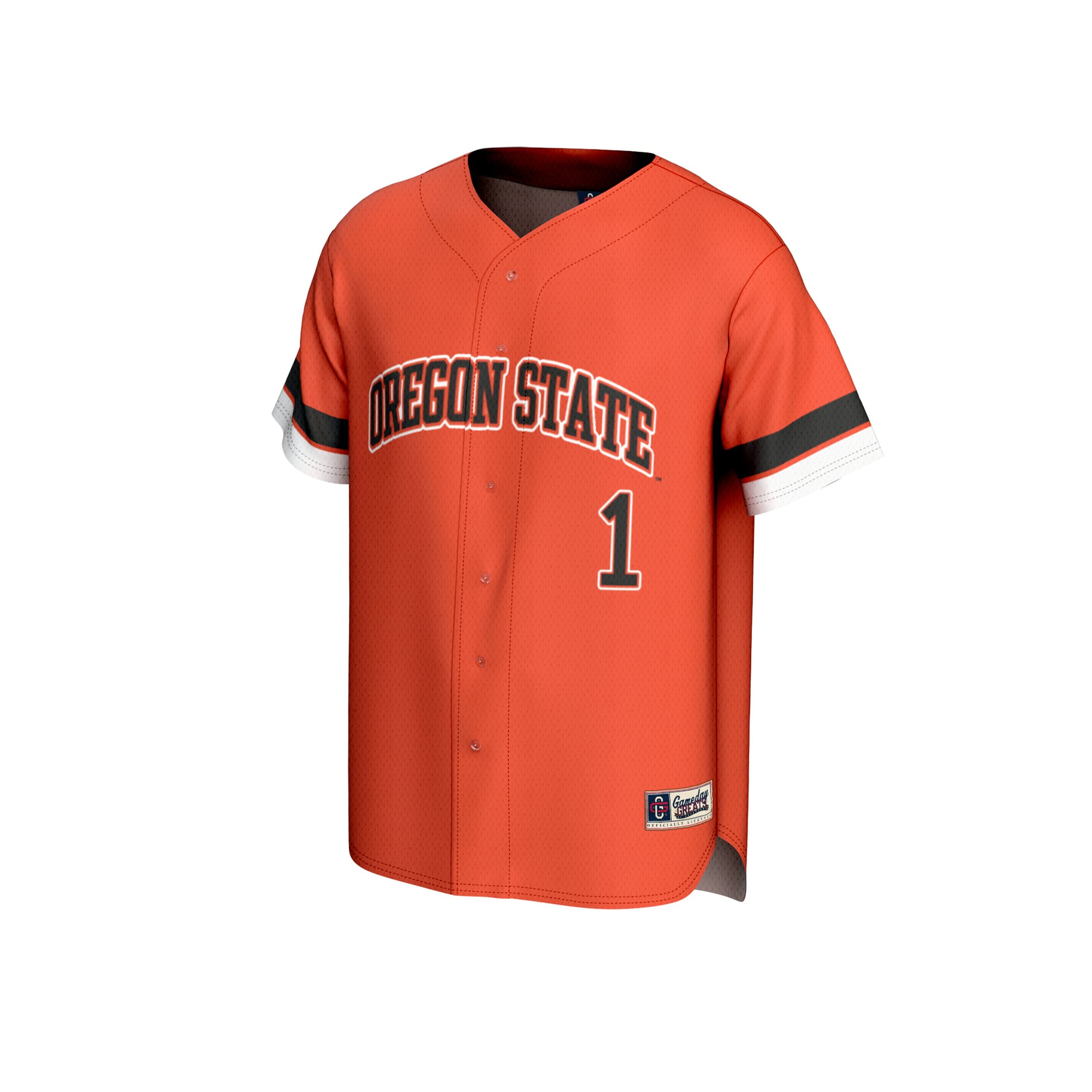 Collegiate Baseball Fashion Oregon State Beavers Game Jersey No.1 Orange NCAA College Baseball Fan Wear