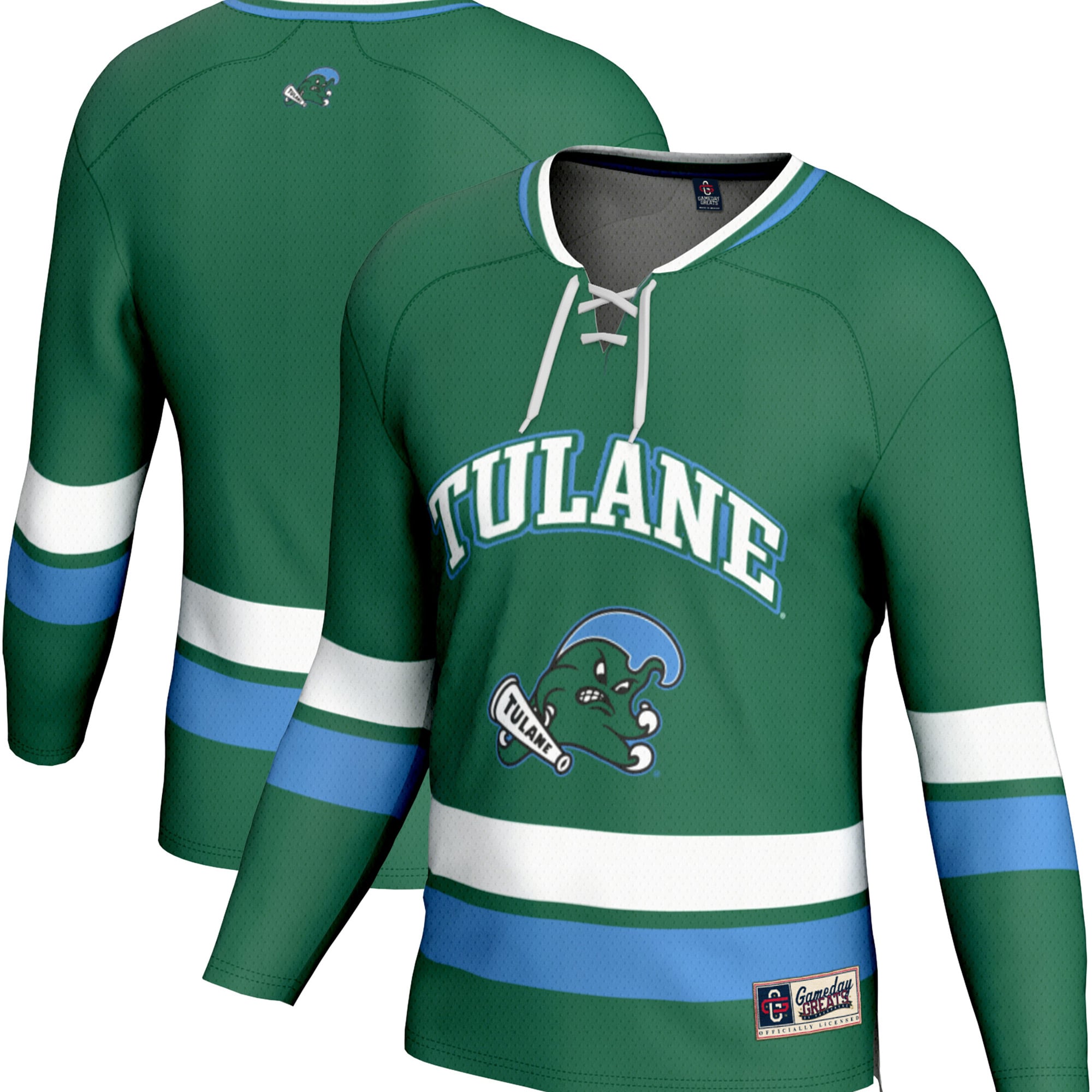 Hockey Tulane Green Wave Jersey Green NCAA College Hockey Fan Wear Hockey