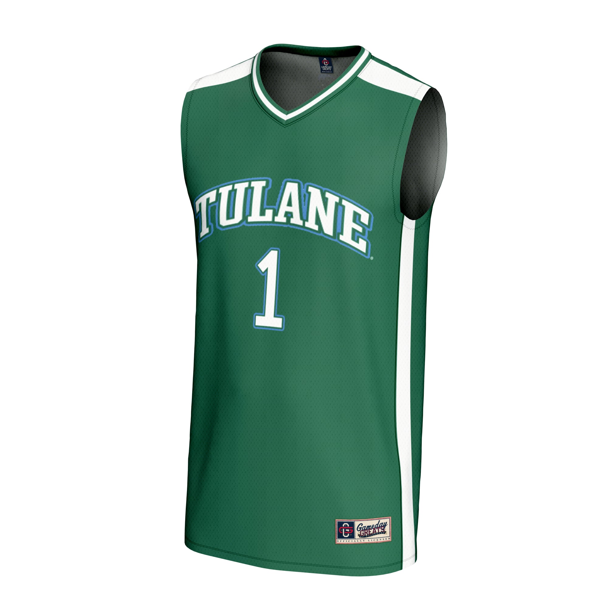 Collegiate Basketball Fashion Tulane Green Wave Game Jersey Green NCAA College Basketball Fan Wear Collegiate Basketball Fashion